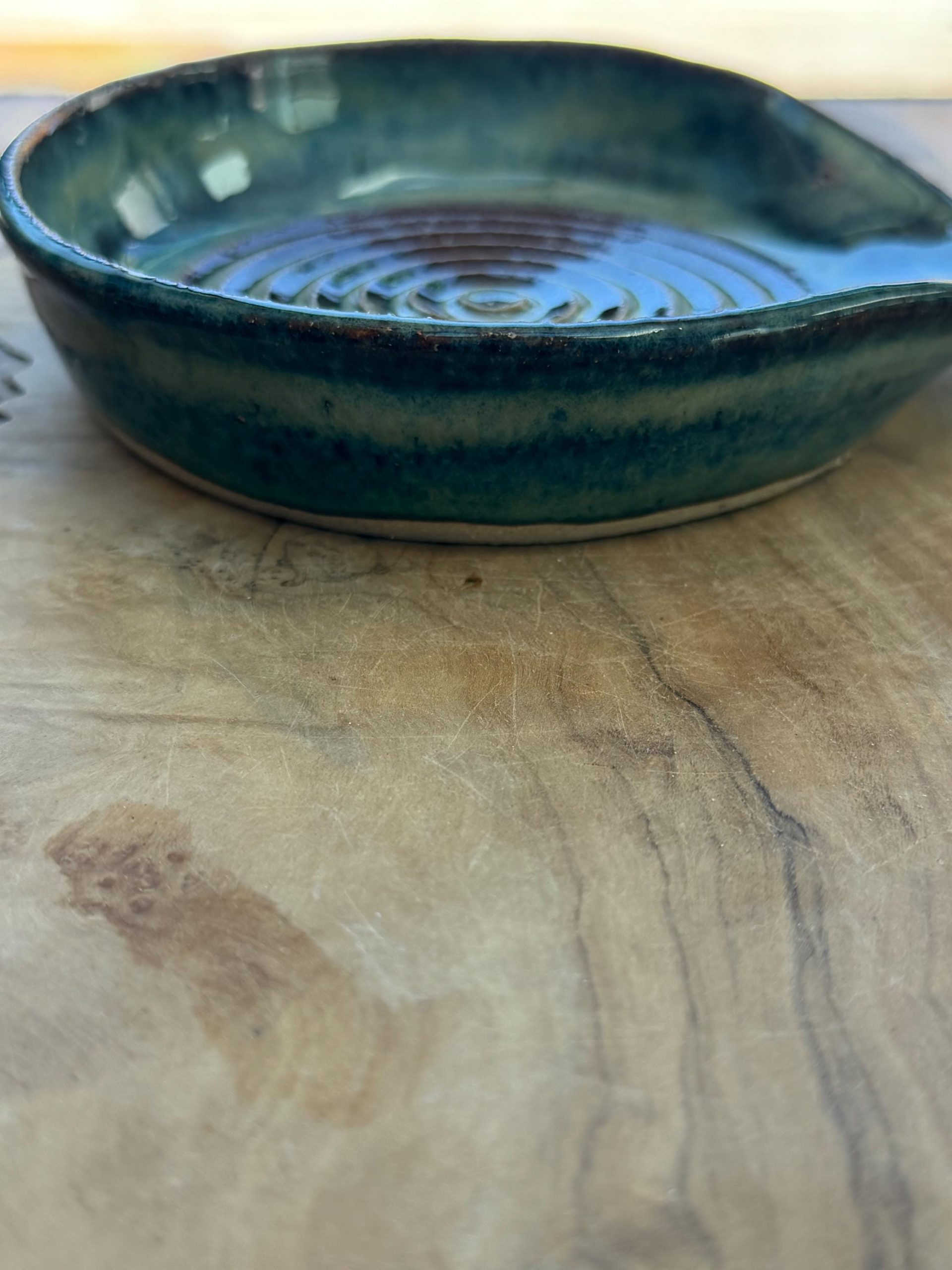 Handmade Ceramic Spoon Rest | Wheel Thrown Stoneware Kitchen Utensil Holder - Image 2