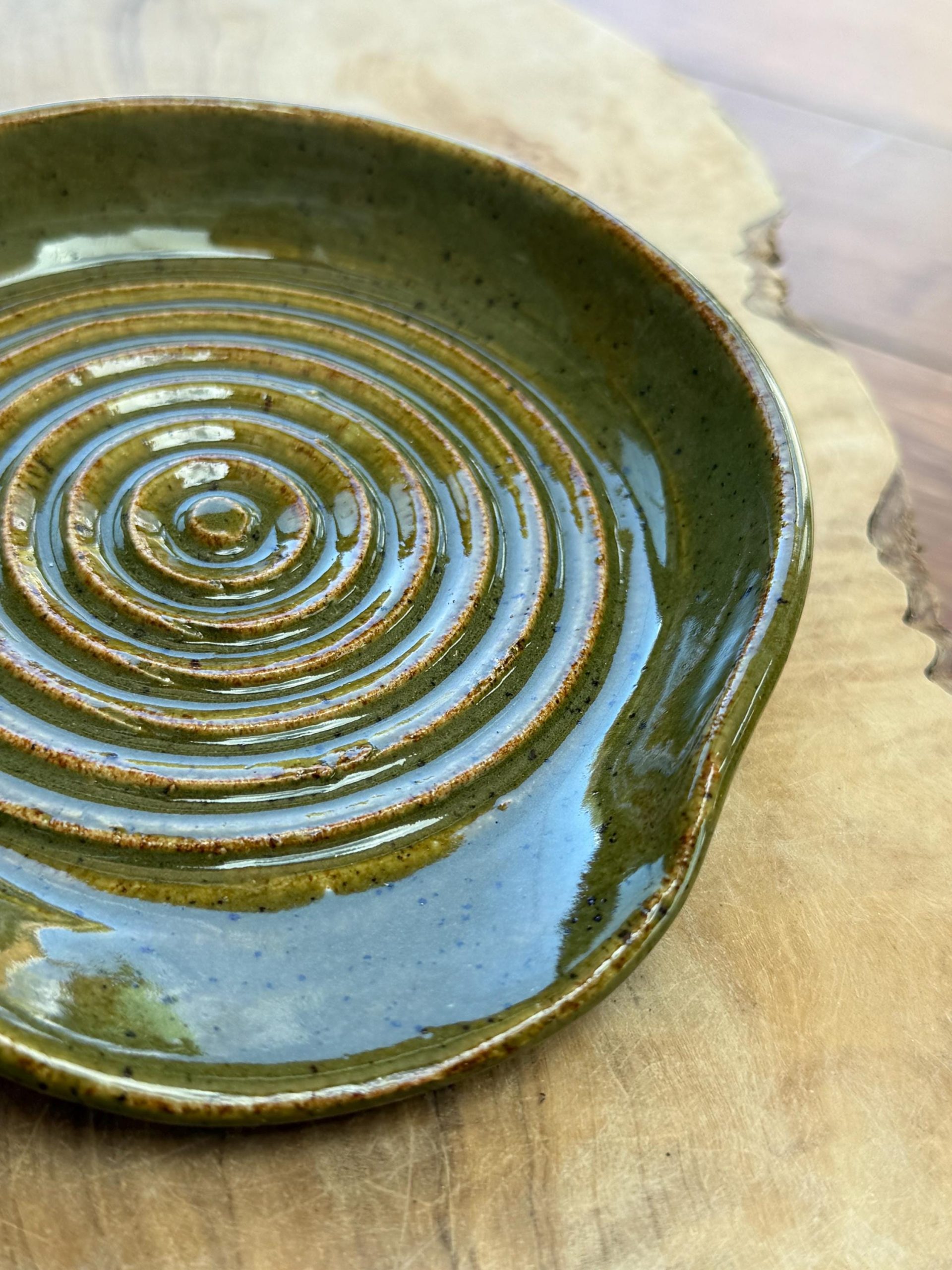 Handmade Ceramic Spoon Rest | Wheel Thrown Stoneware Kitchen Utensil Holder - Image 6