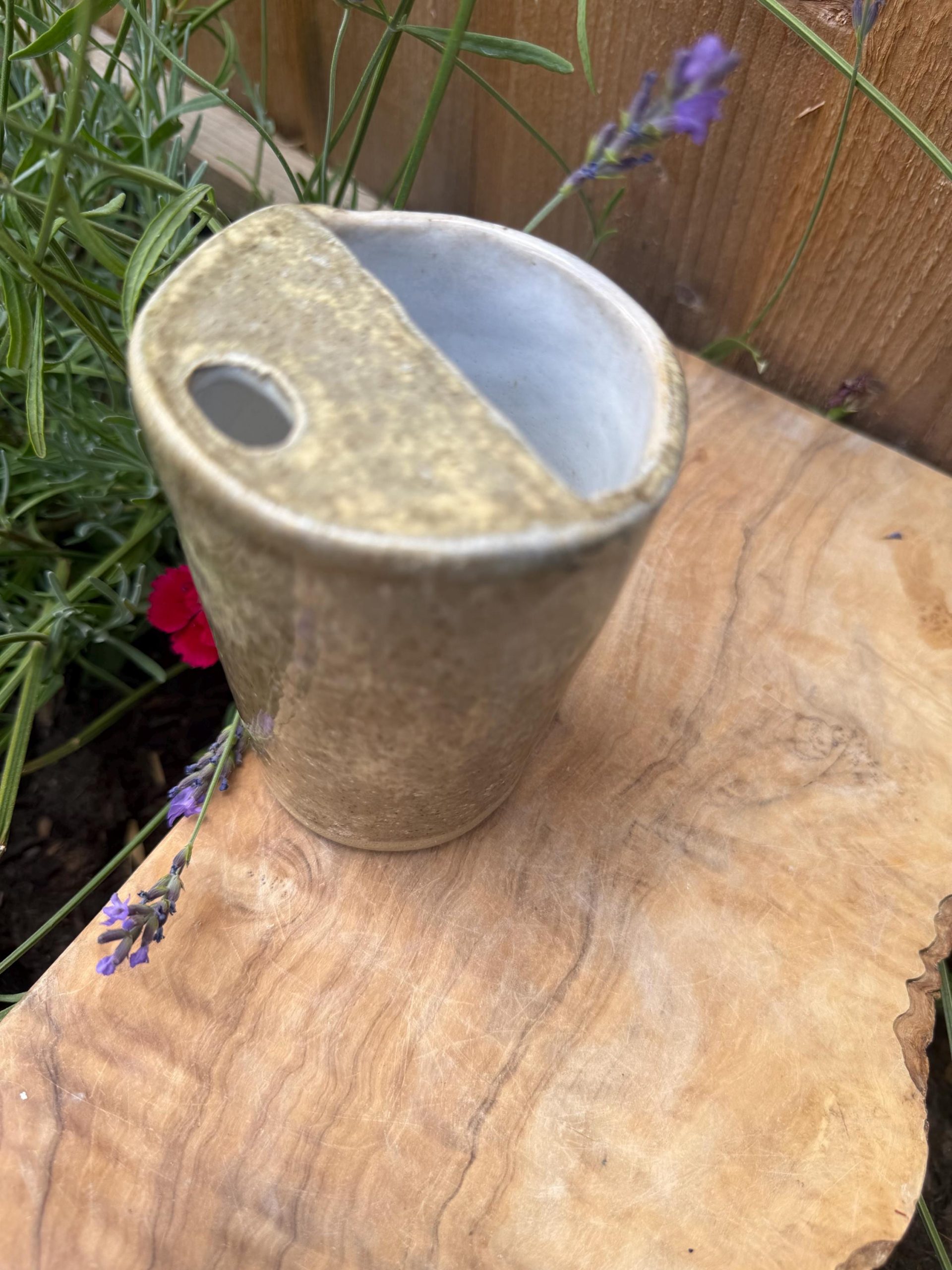 Handmade Stoneware Travel Mug with Metal Straw, Reusable Ceramic Tumbler - Image 7