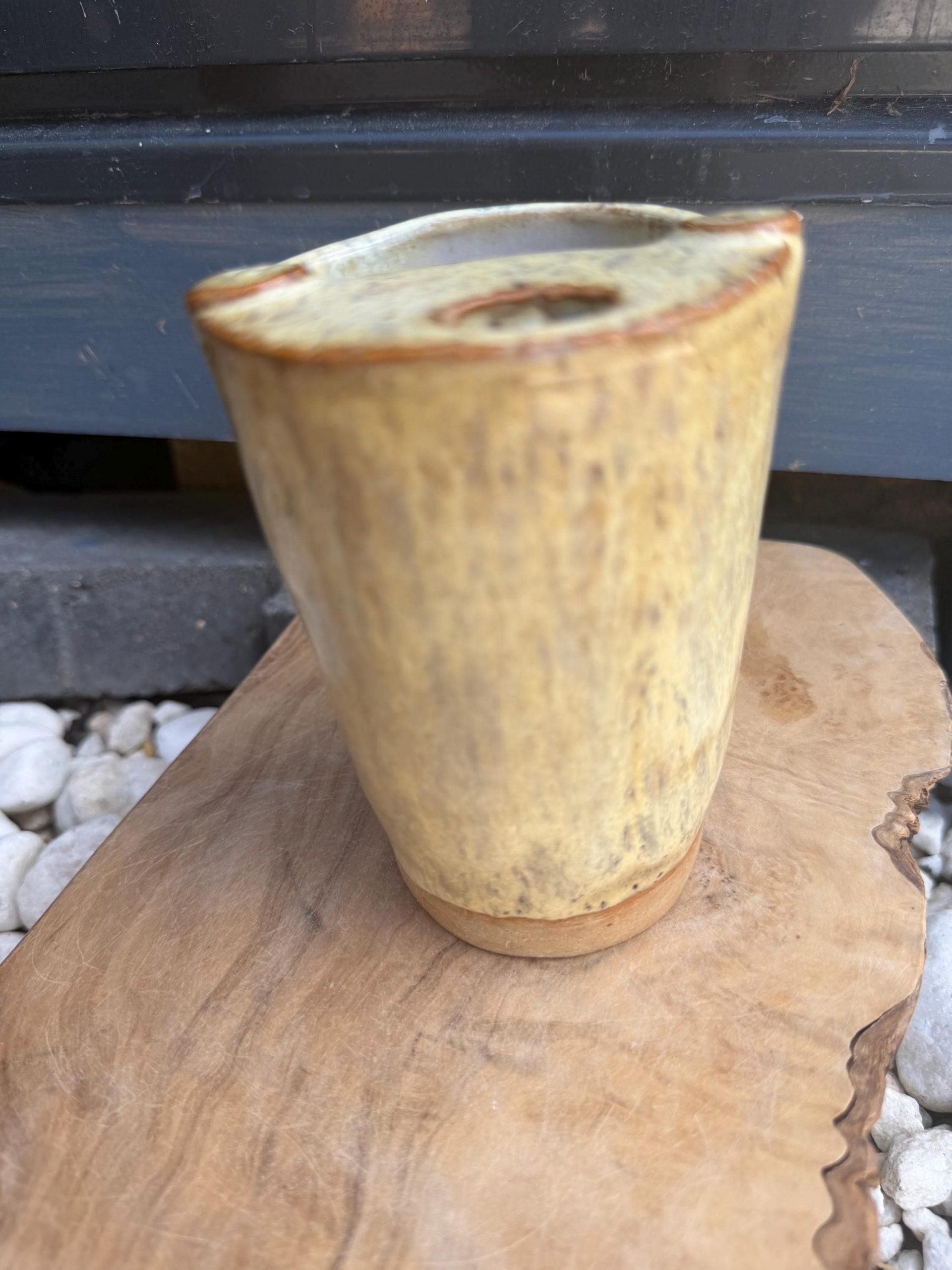 Handmade Stoneware Travel Mug, Reusable Pottery Coffee Cup, Beige Glaze - Image 6