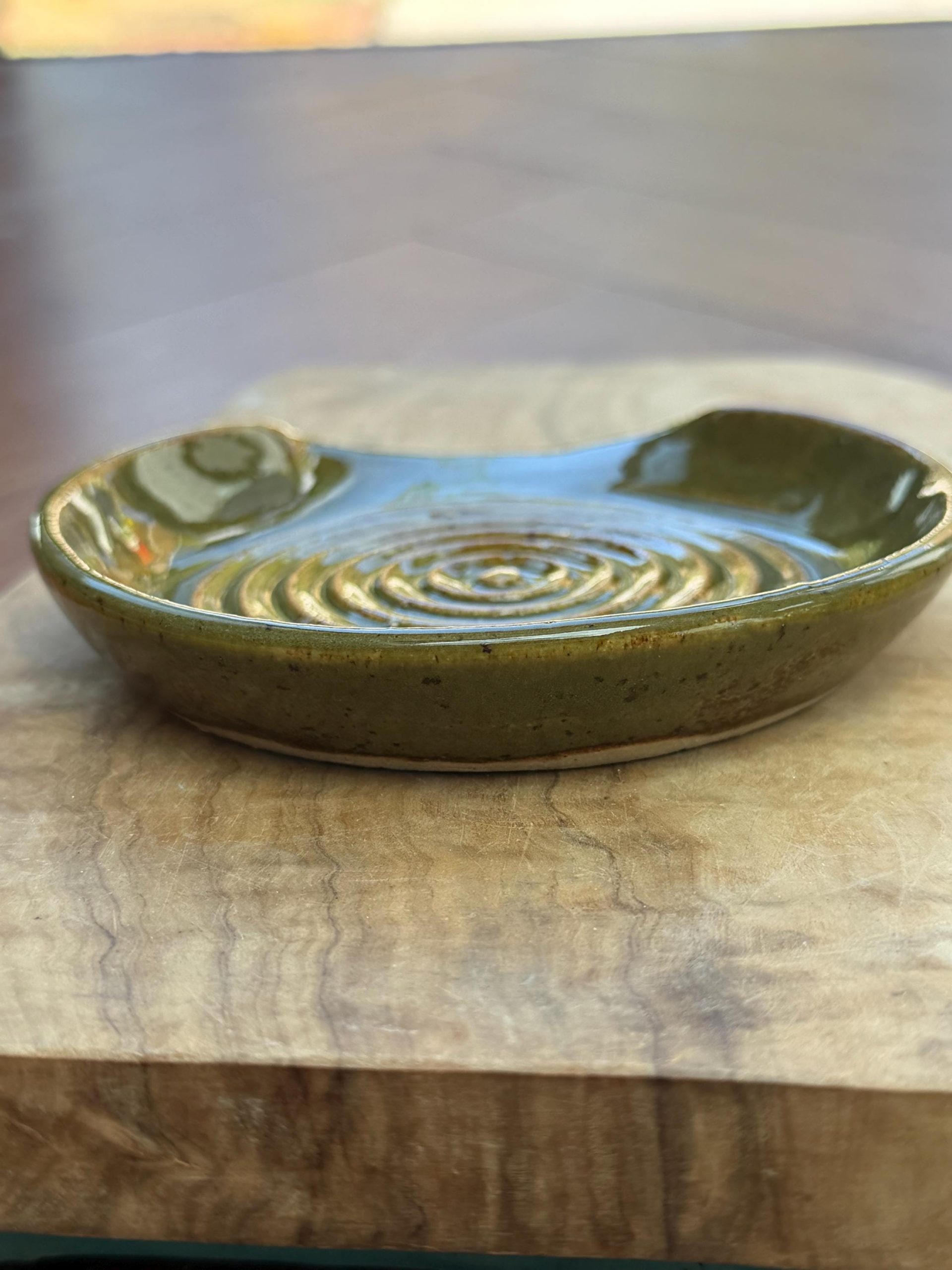 Handmade Ceramic Spoon Rest | Wheel Thrown Stoneware Kitchen Utensil Holder - Image 5