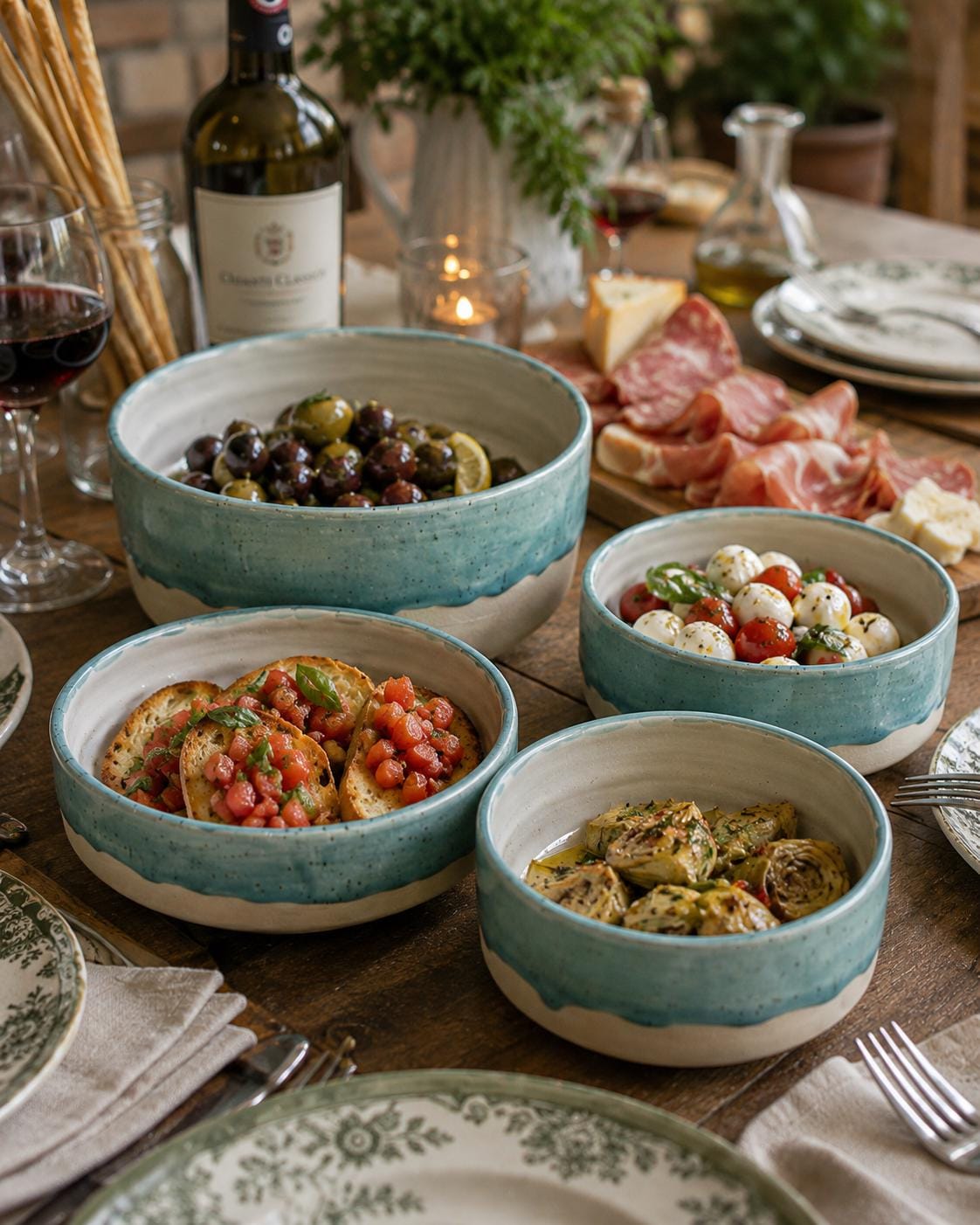 Hand Thrown Stoneware Ceramic Serving Bowls - Image 2