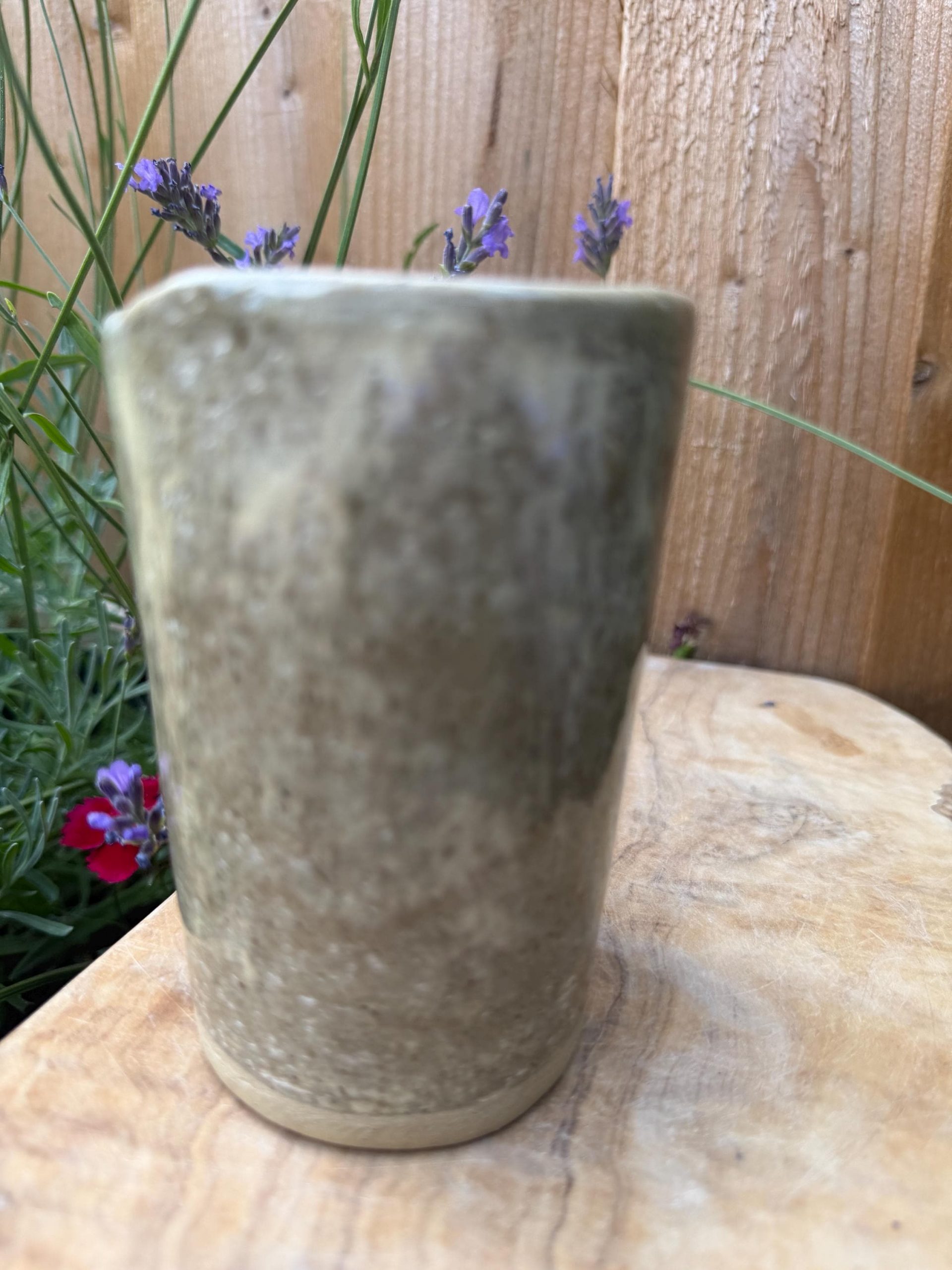 Handmade Stoneware Travel Mug with Metal Straw, Reusable Ceramic Tumbler - Image 2