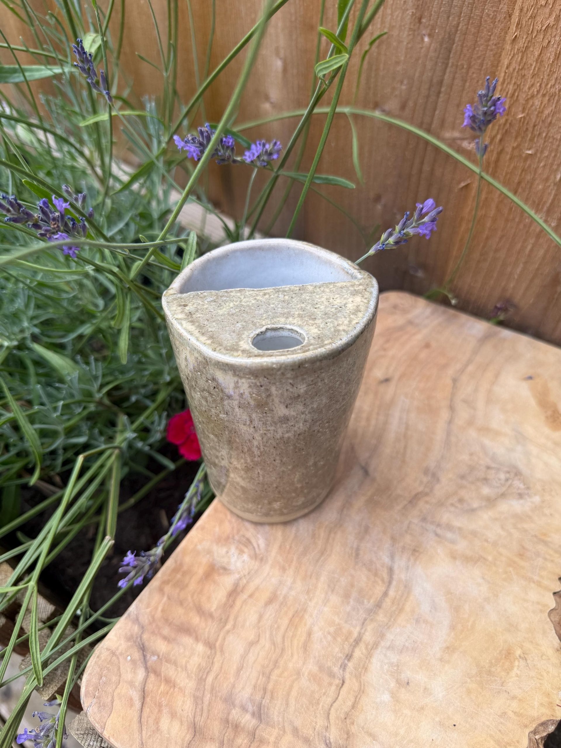 Handmade Stoneware Travel Mug with Metal Straw, Reusable Ceramic Tumbler - Image 4