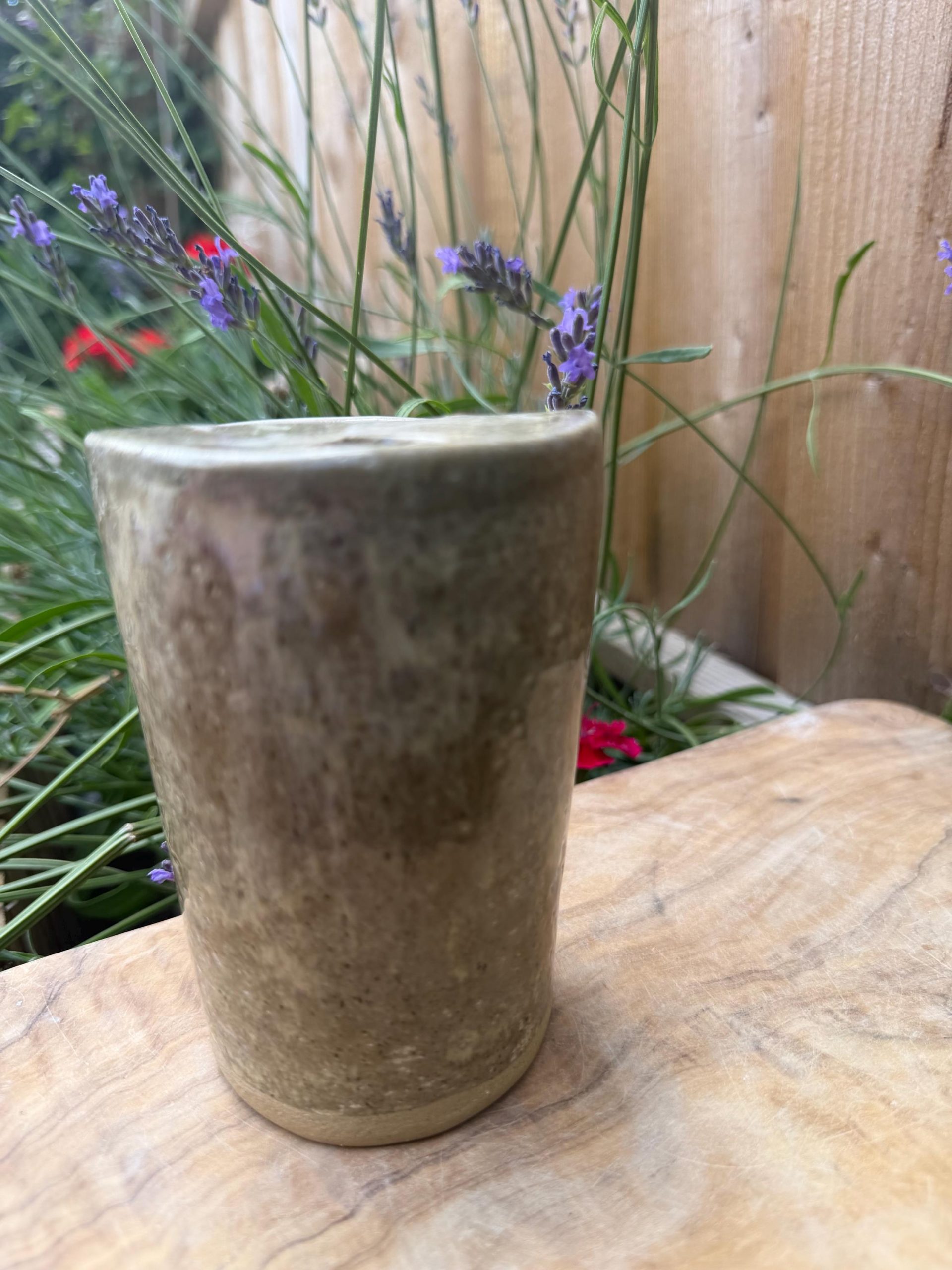 Handmade Stoneware Travel Mug with Metal Straw, Reusable Ceramic Tumbler - Image 14