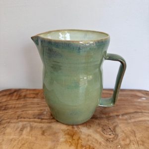 Jug handmade Light Green and  Yellow,12cm for milk, gravy
