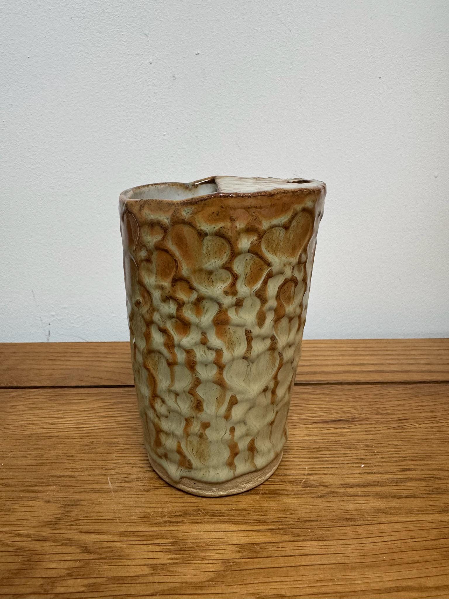 Metal Straw and big coffee cup, reusable, eco freindly, Brown Beige Glaze - Image 7