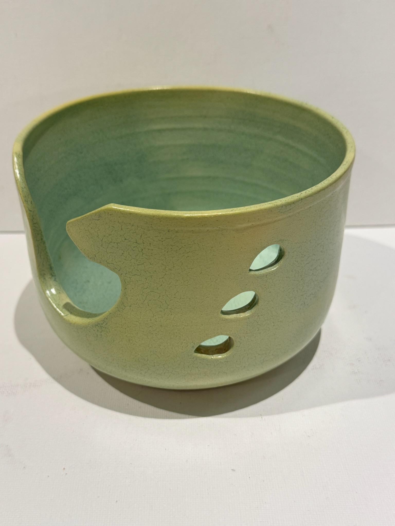 Yarn Bowl lime handmade - Image 3