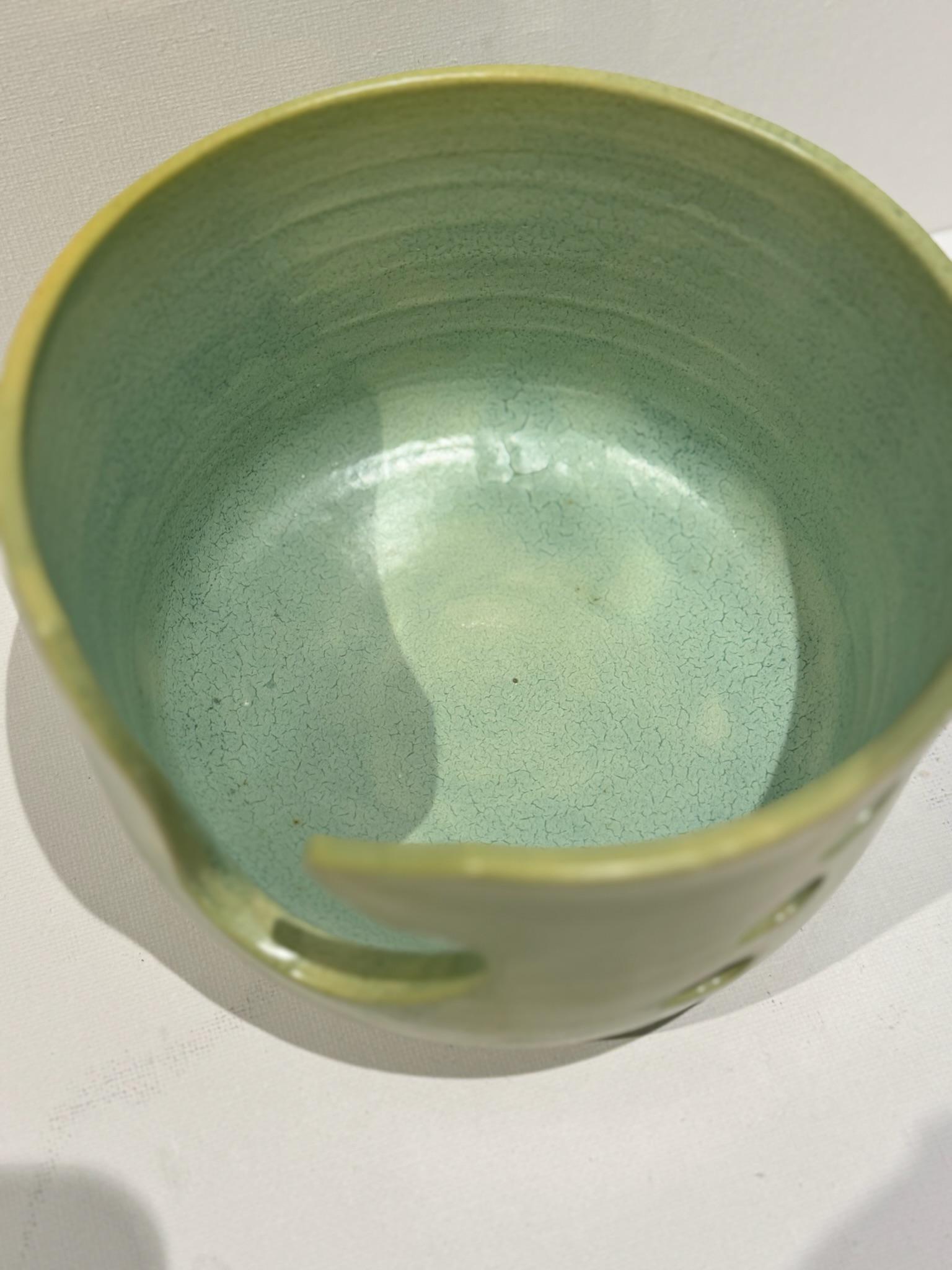 Yarn Bowl lime handmade - Image 4