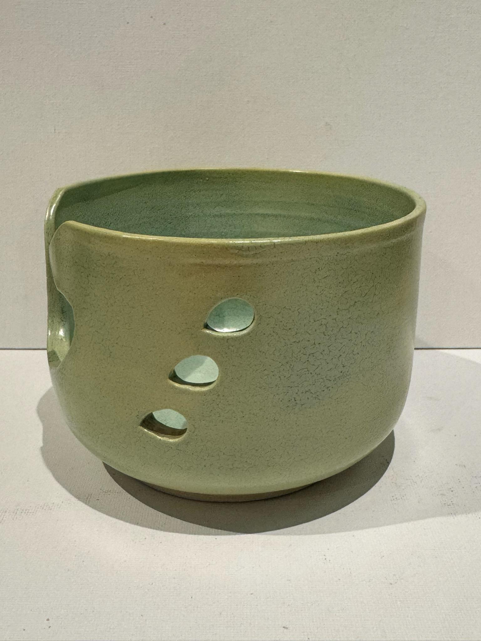 Yarn Bowl lime handmade - Image 7