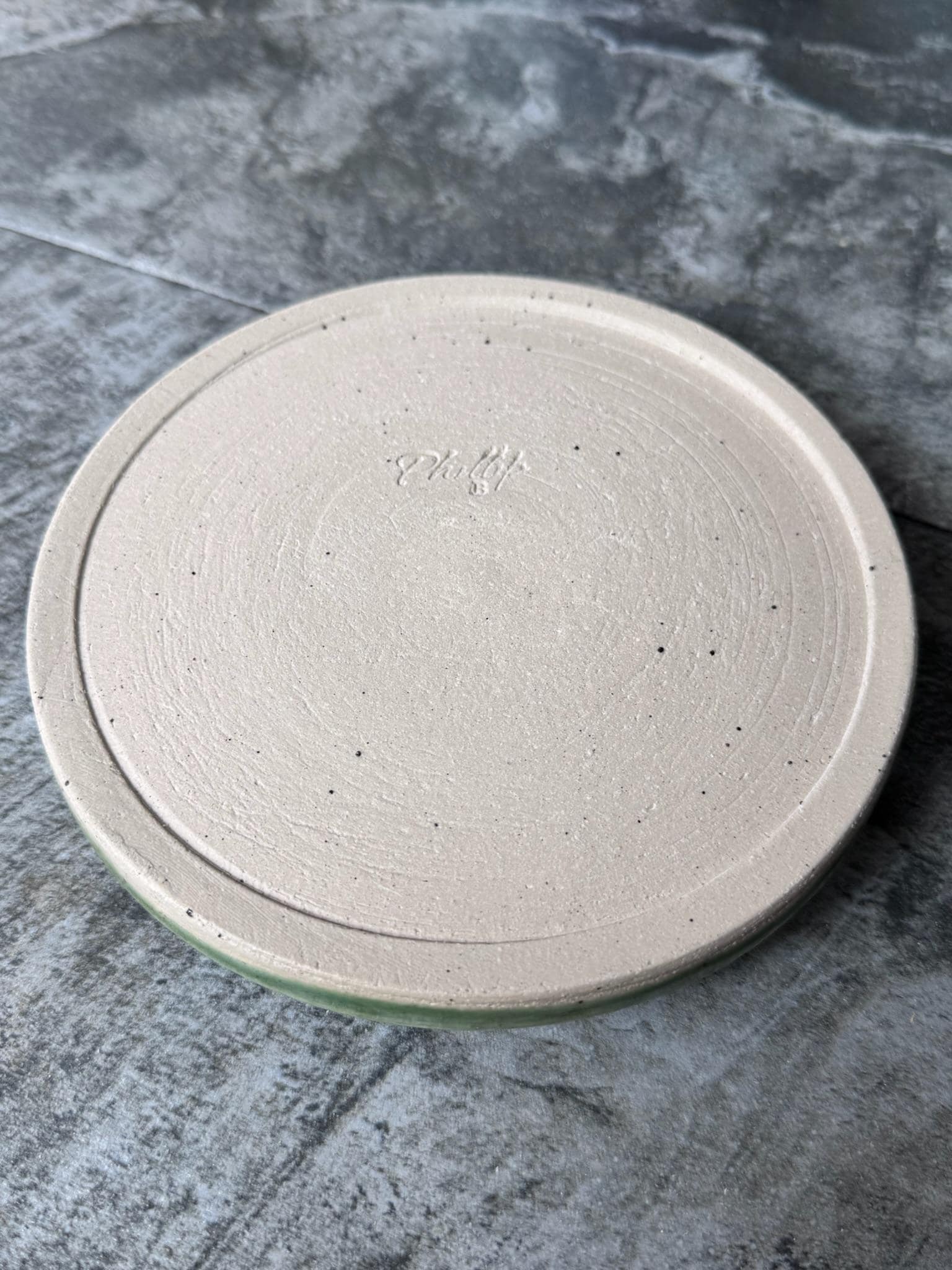 Handmade Stoneware Egg Cup with Saucer | Cream Breakfast Pottery Holder - Image 3