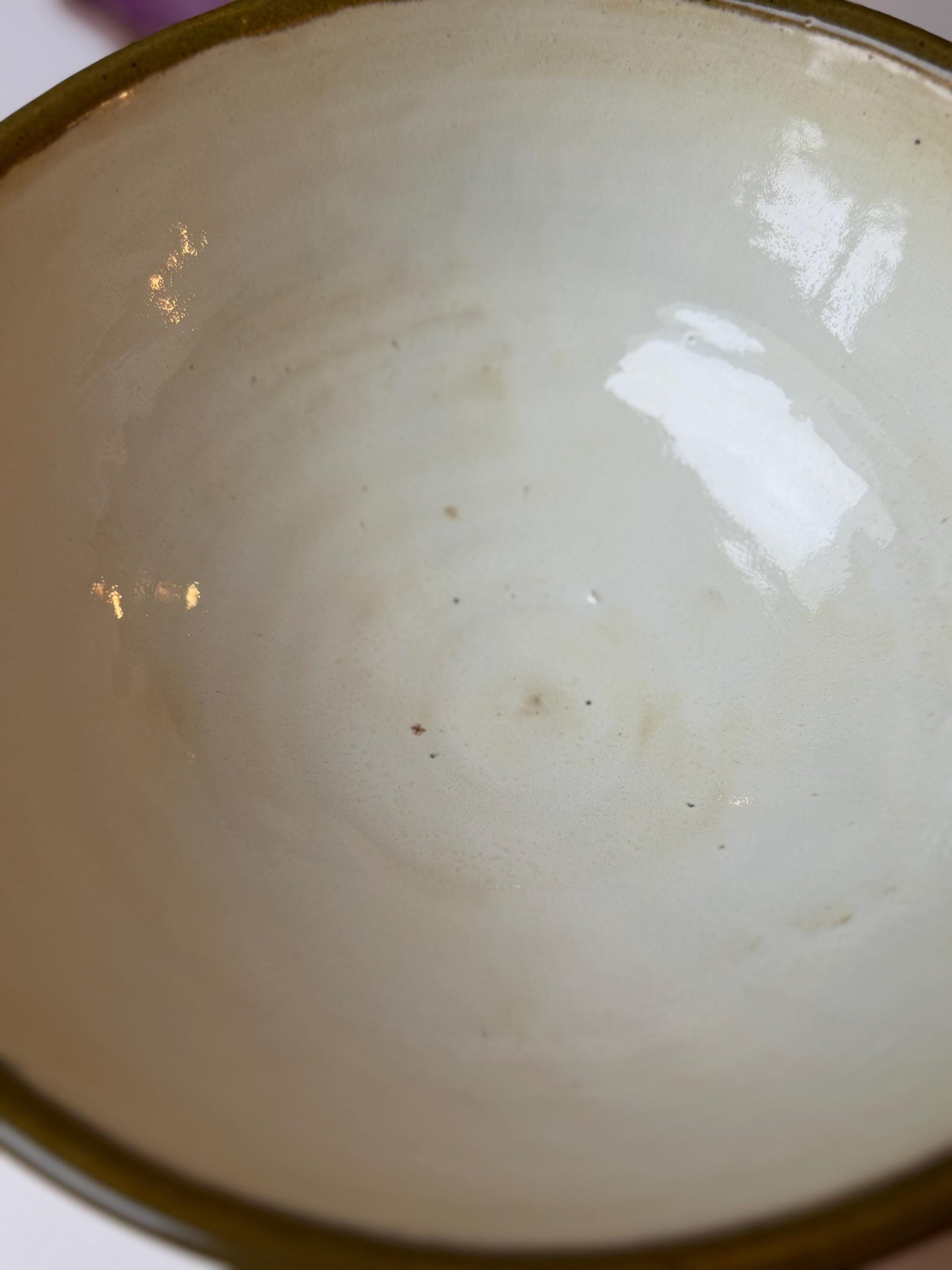 Hand Thrown Stoneware Ceramic Kitchen Mixing Bowls: Green and Cream Pottery - 1.2, 1.5, & 3 liter - Image 7