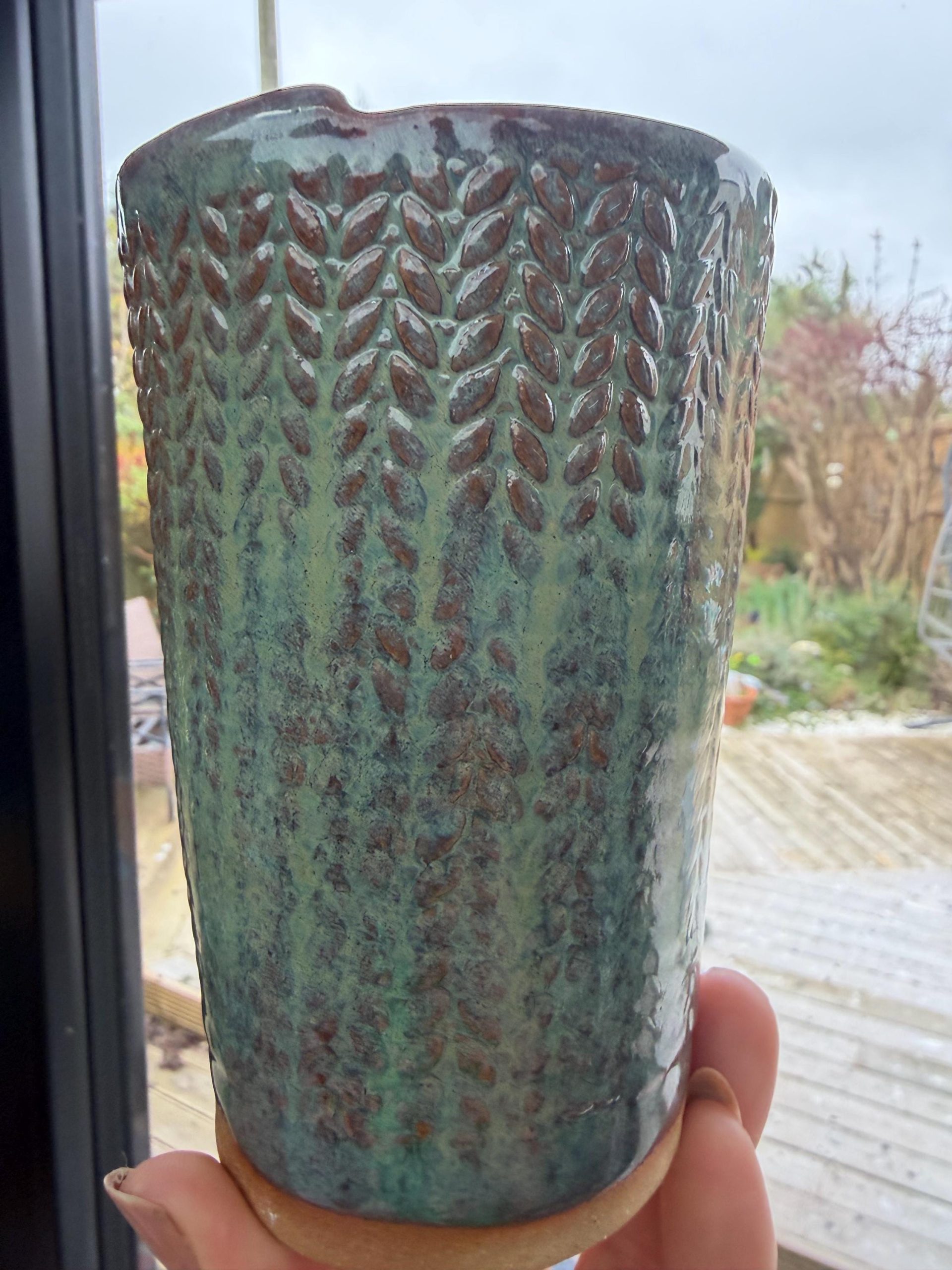 Handmade Ceramic Travel Mug with Metal Straw – Reusable Stoneware Cup for Coffee, Tea, & Smoothies - Image 5