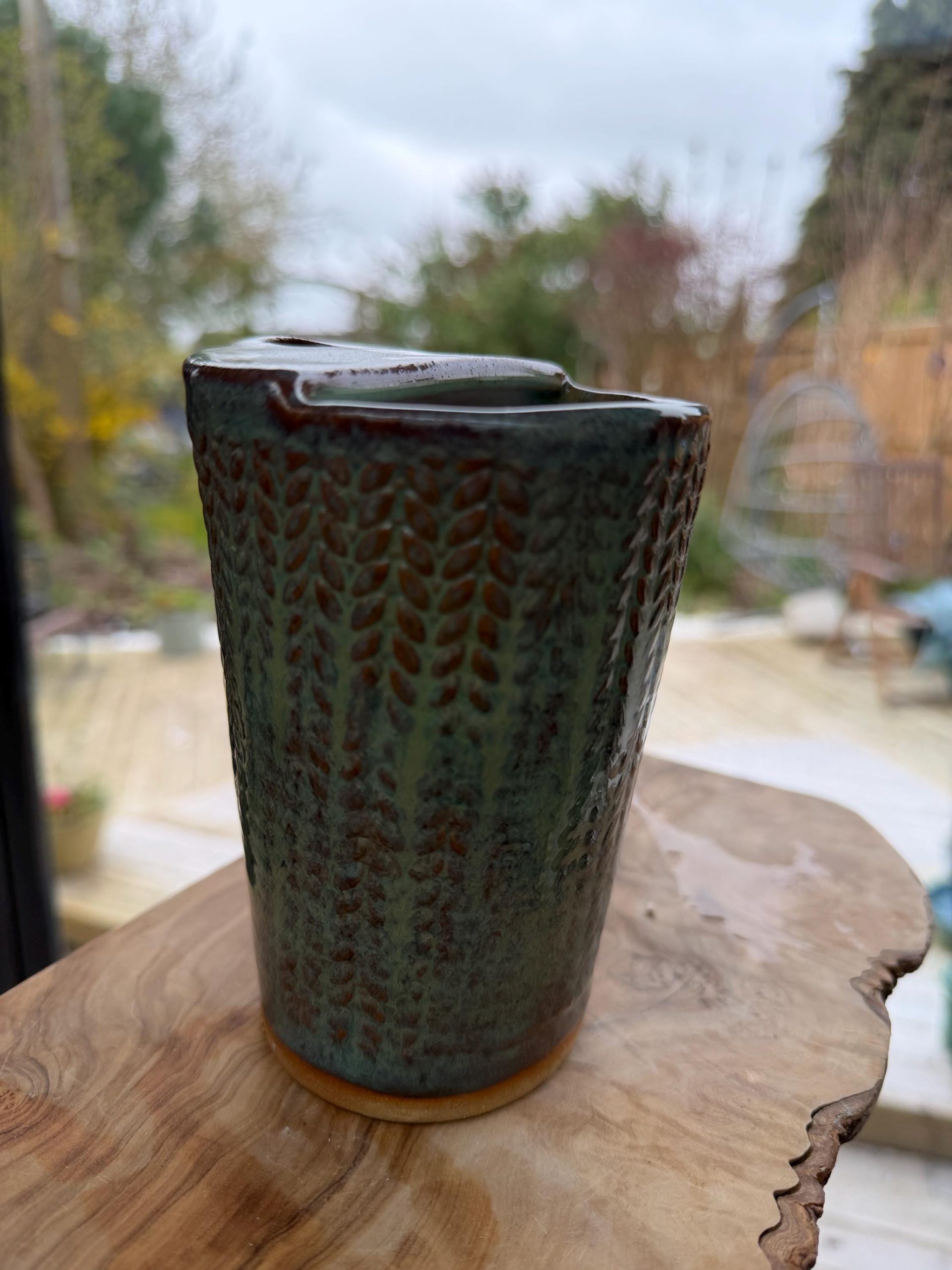 Handmade Ceramic Travel Mug with Metal Straw – Reusable Stoneware Cup for Coffee, Tea, & Smoothies - Image 12