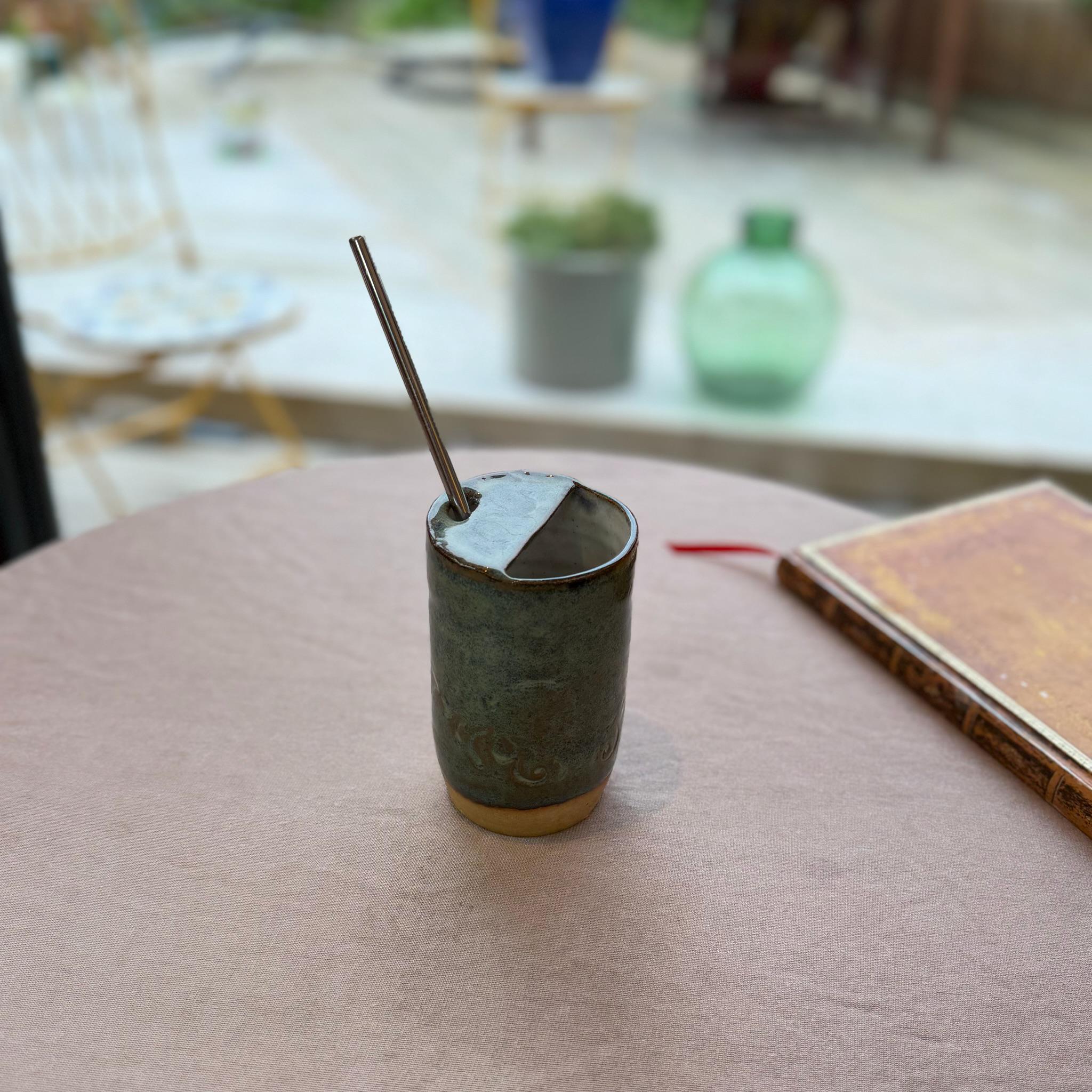 Handmade Ceramic Travel Mug – Reusable Stoneware Cup for Coffee, Tea, & Smoothies - Twilight - Image 13