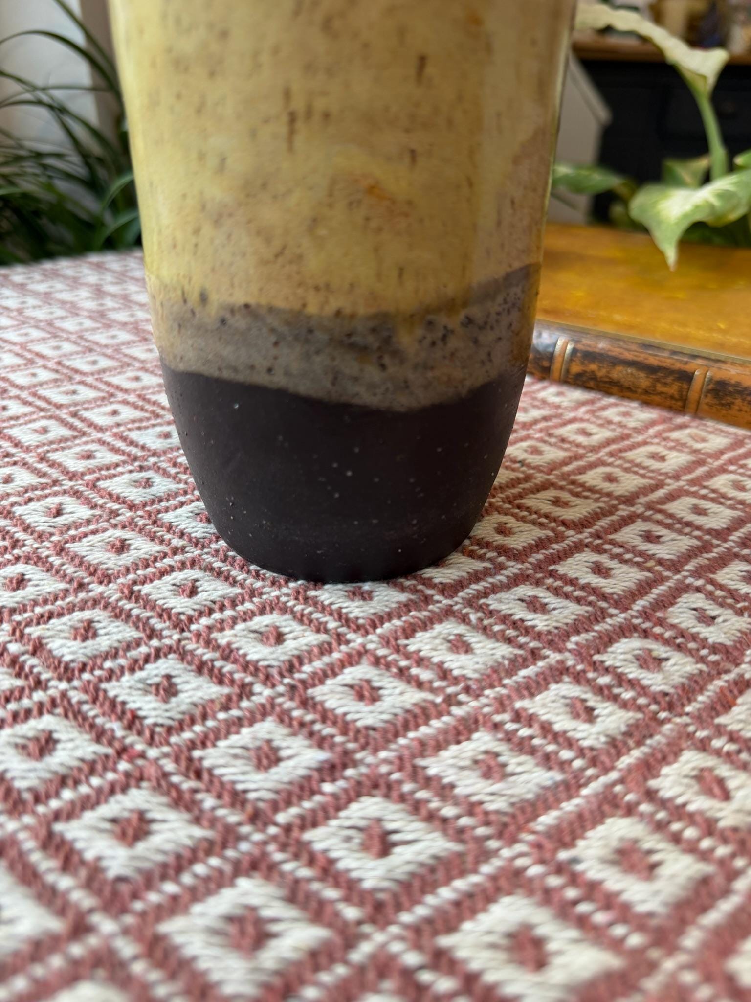 Handmade Ceramic Tumbler, Yellow Stoneware Cup with Reusable Straw, Pottery Coffee Mug - Image 2
