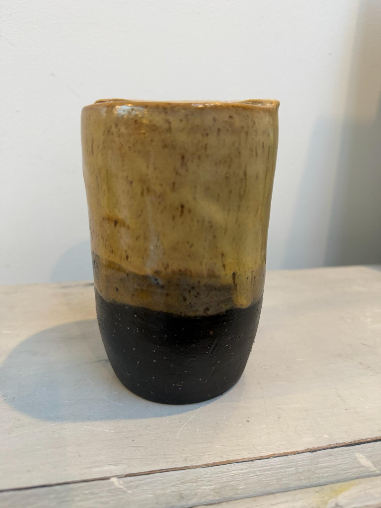 Handmade Ceramic Tumbler, Yellow Stoneware Cup with Reusable Straw, Pottery Coffee Mug - Image 4