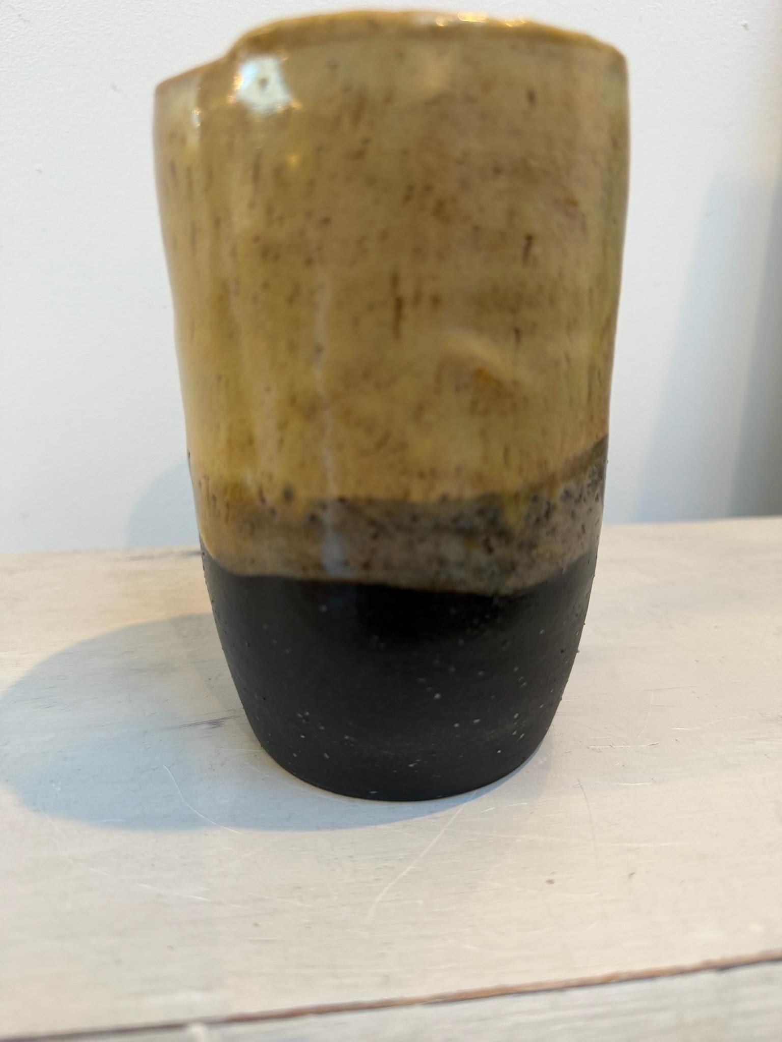 Handmade Ceramic Tumbler, Yellow Stoneware Cup with Reusable Straw, Pottery Coffee Mug - Image 3