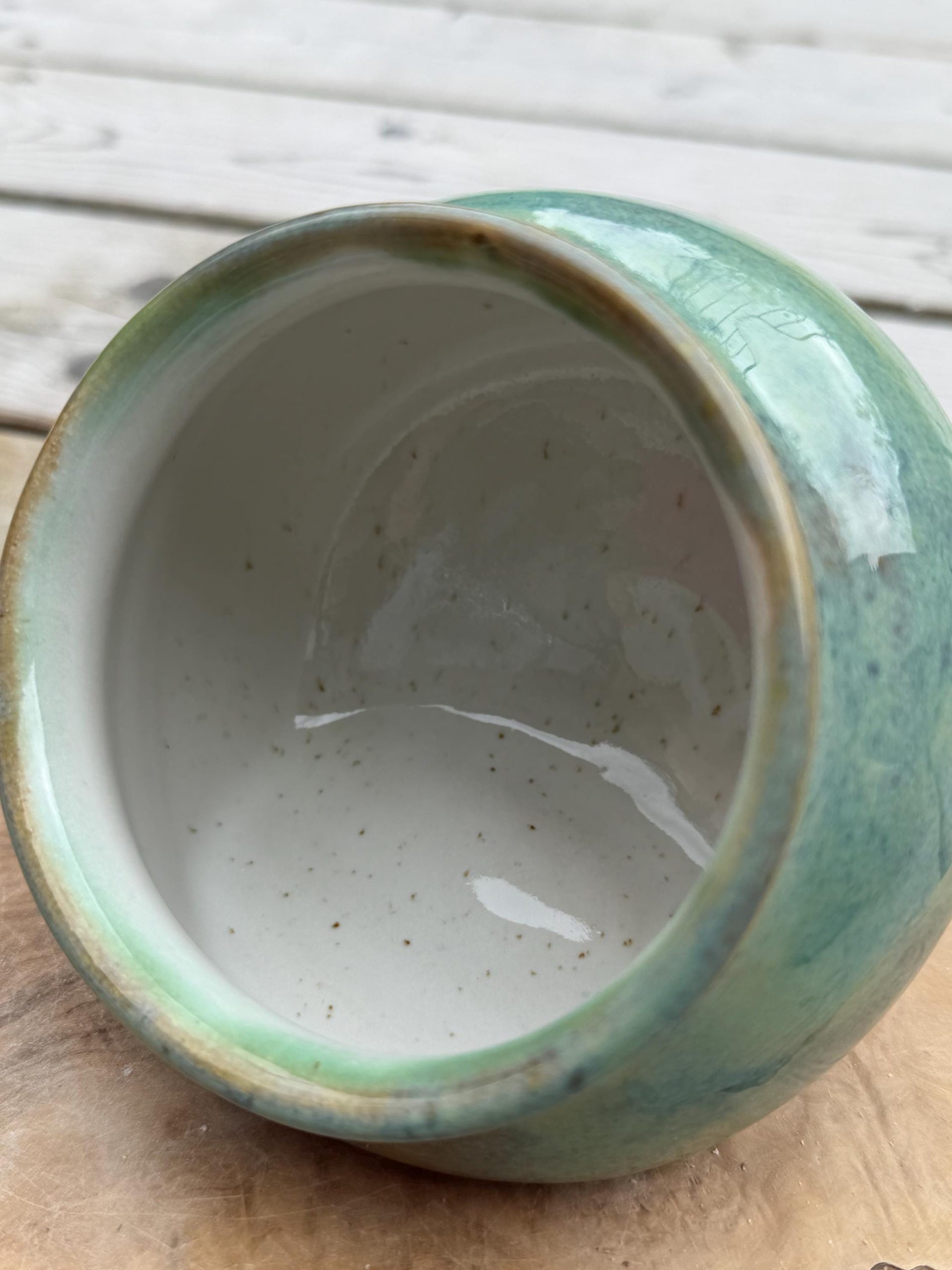 Handmade Pottery Salt Pig dispenser | Ceramic Kitchen Salt Holder container - Image 4