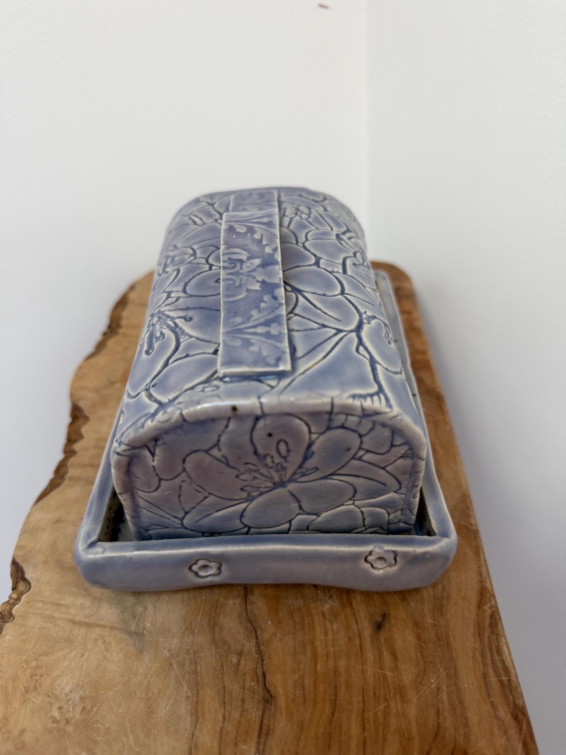 Butter Dish with lid handmade lavender - Image 14