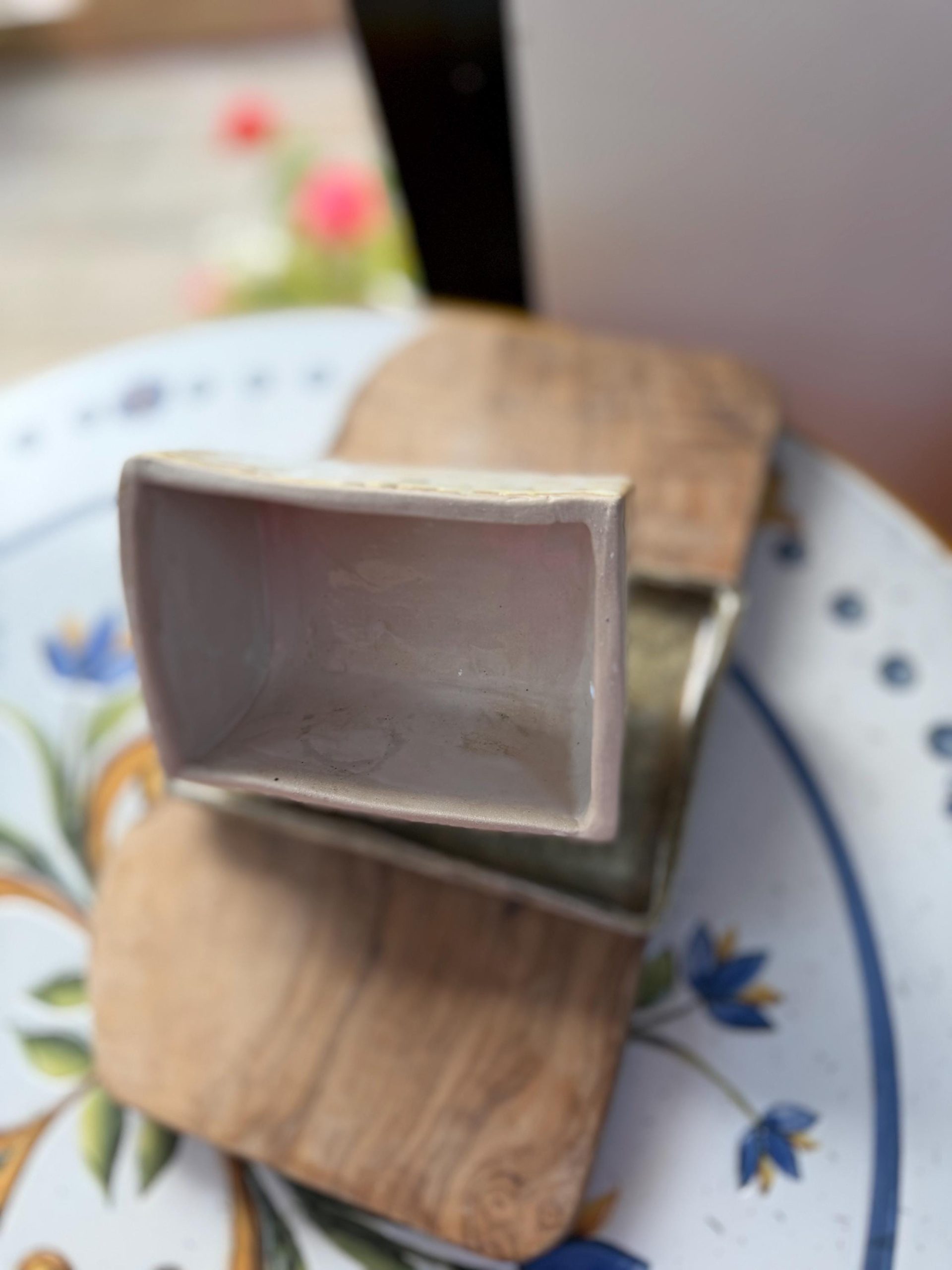Handmade Ceramic Butter Dish cream - Image 12