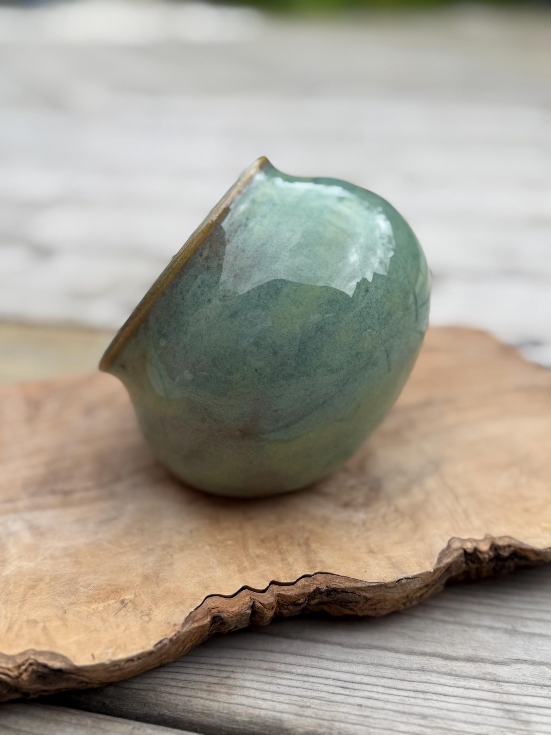 Handmade Pottery Salt Pig dispenser | Ceramic Kitchen Salt Holder container - Image 3