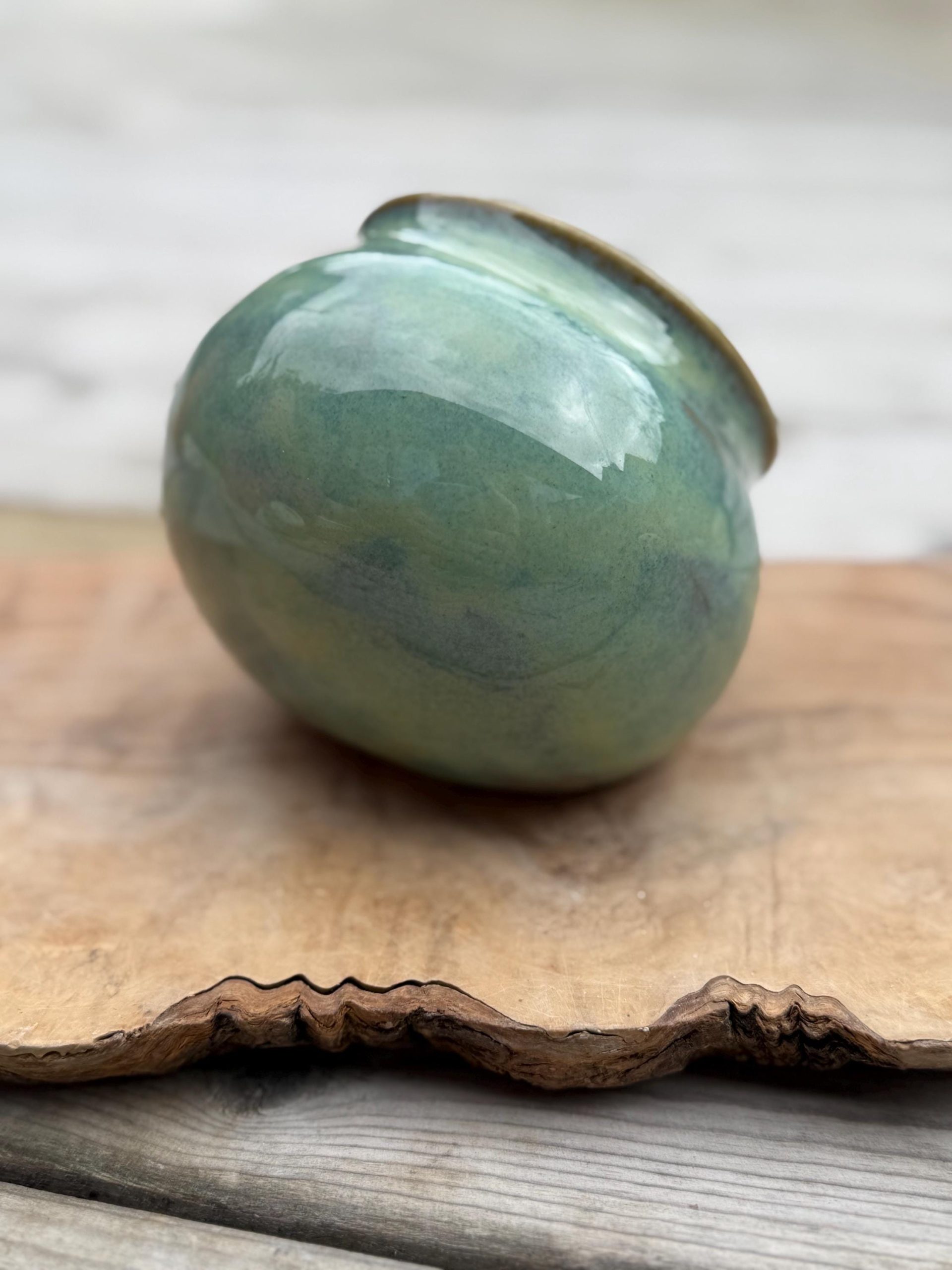 Handmade Pottery Salt Pig dispenser | Ceramic Kitchen Salt Holder container - Image 2