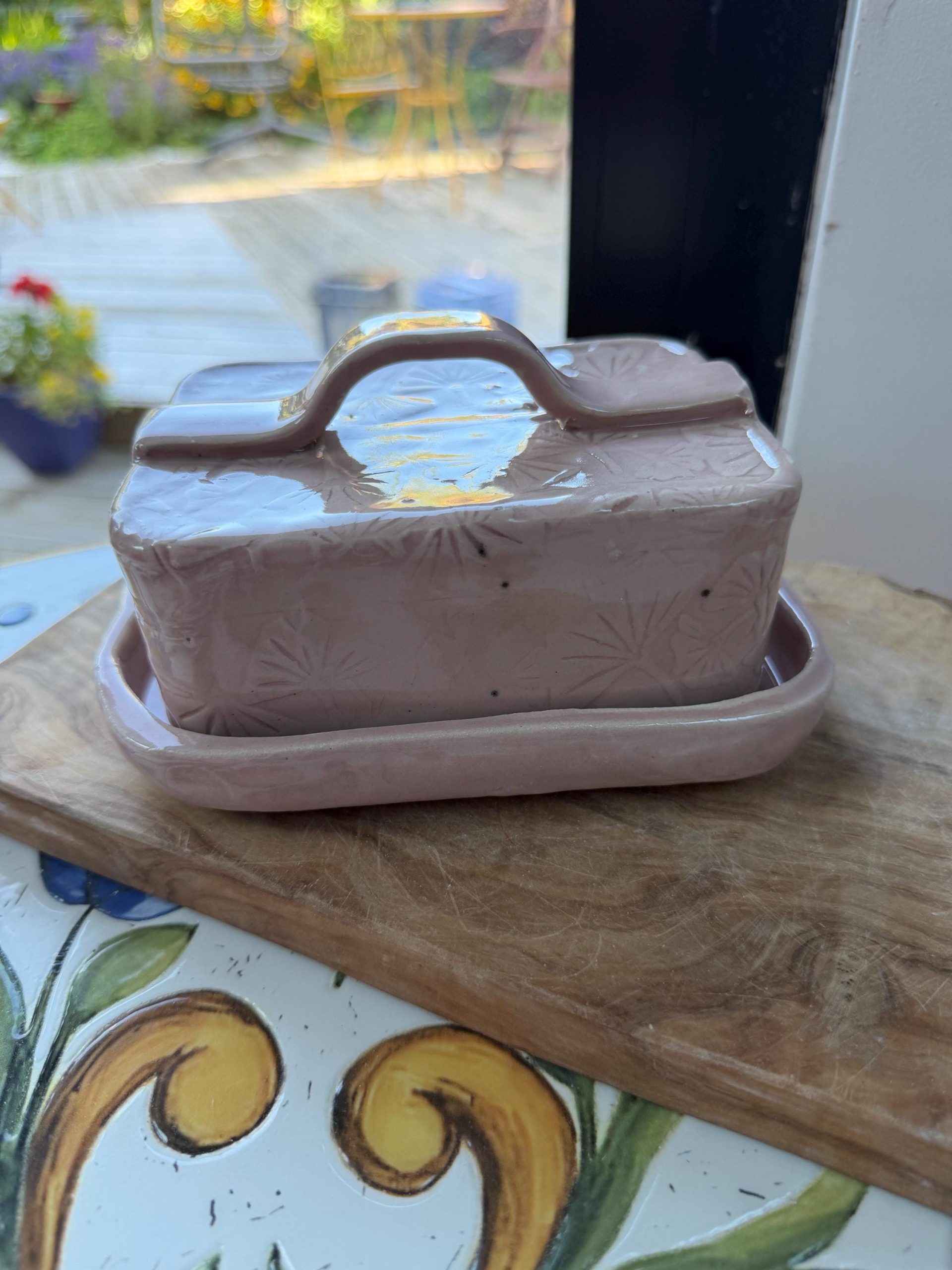 Handmade Butter/ cheese/Pate Dish pink - Image 11
