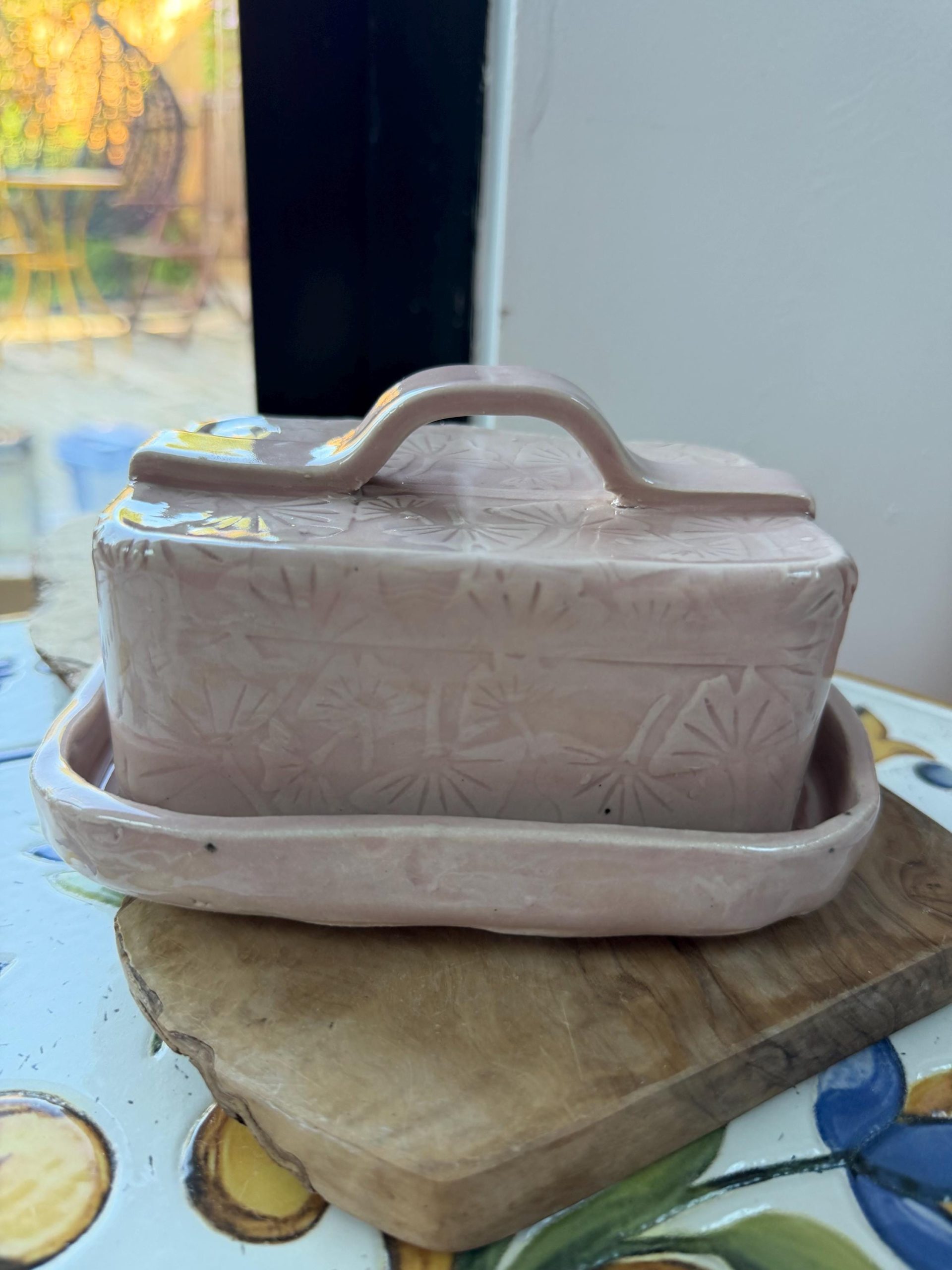 Handmade Butter/ cheese/Pate Dish pink - Image 12