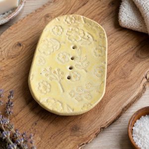 Handmade Ceramic Soap Dish cream