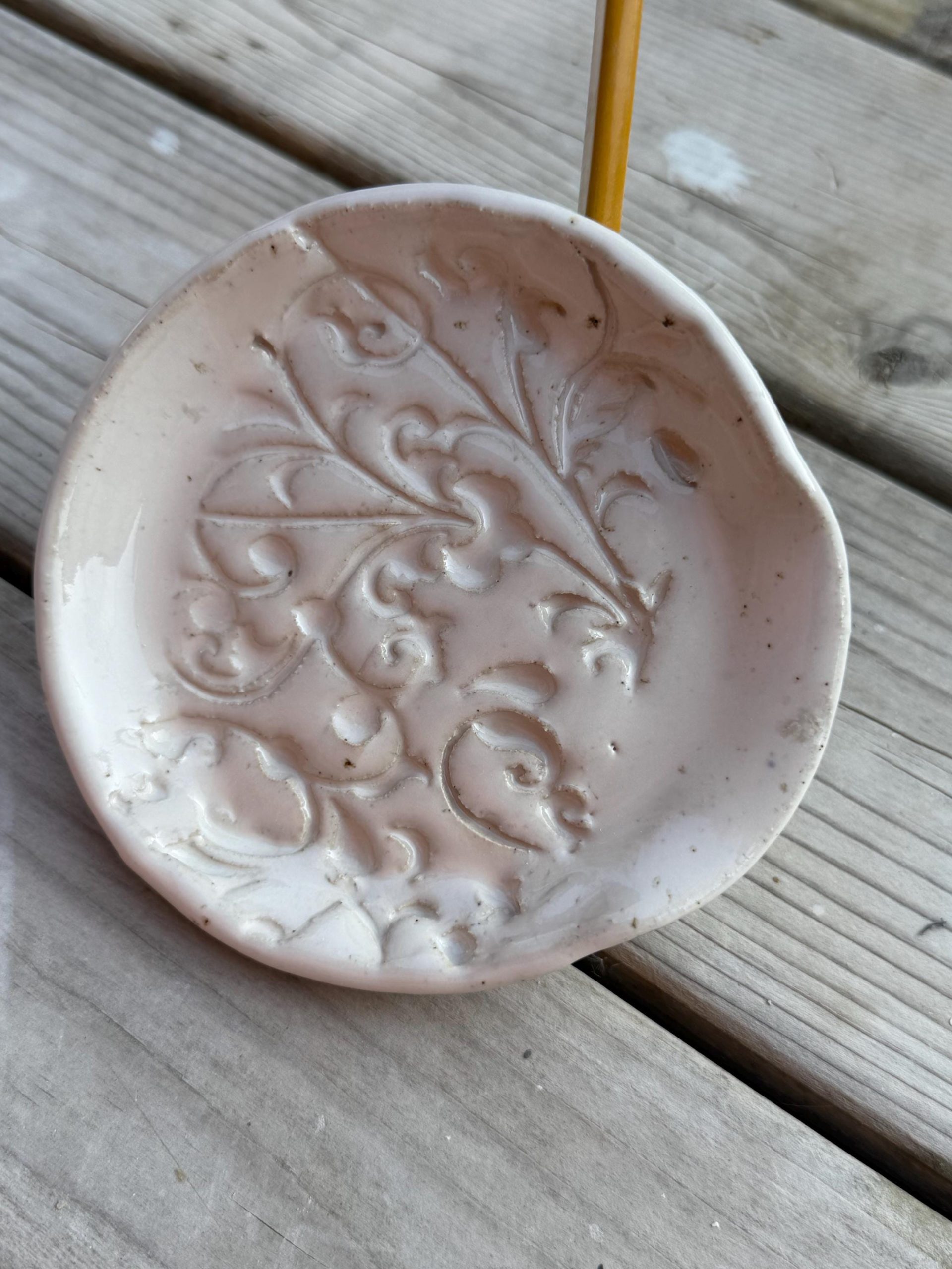 Handmade Ceramic Spoon Rest white - Image 7