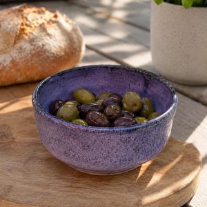Handmade Lavender Stoneware Cereal Bowl, Wheel Thrown Pottery, Rustic Ceramic Dessert Dish