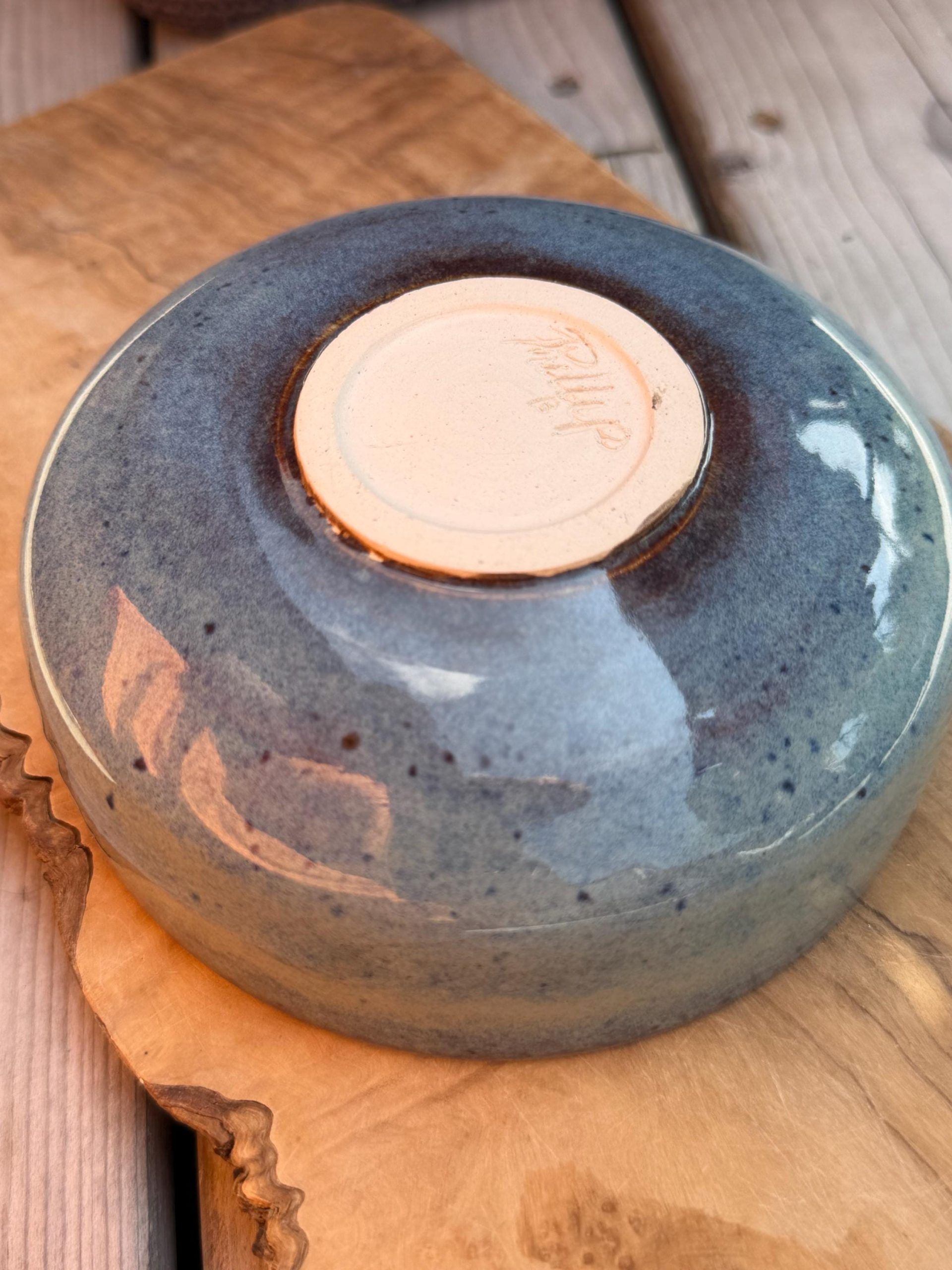 Handmade Wheel Thrown Stoneware Bowl, Rustic Ceramic Dessert Dish, Lavender Glaze - Image 7