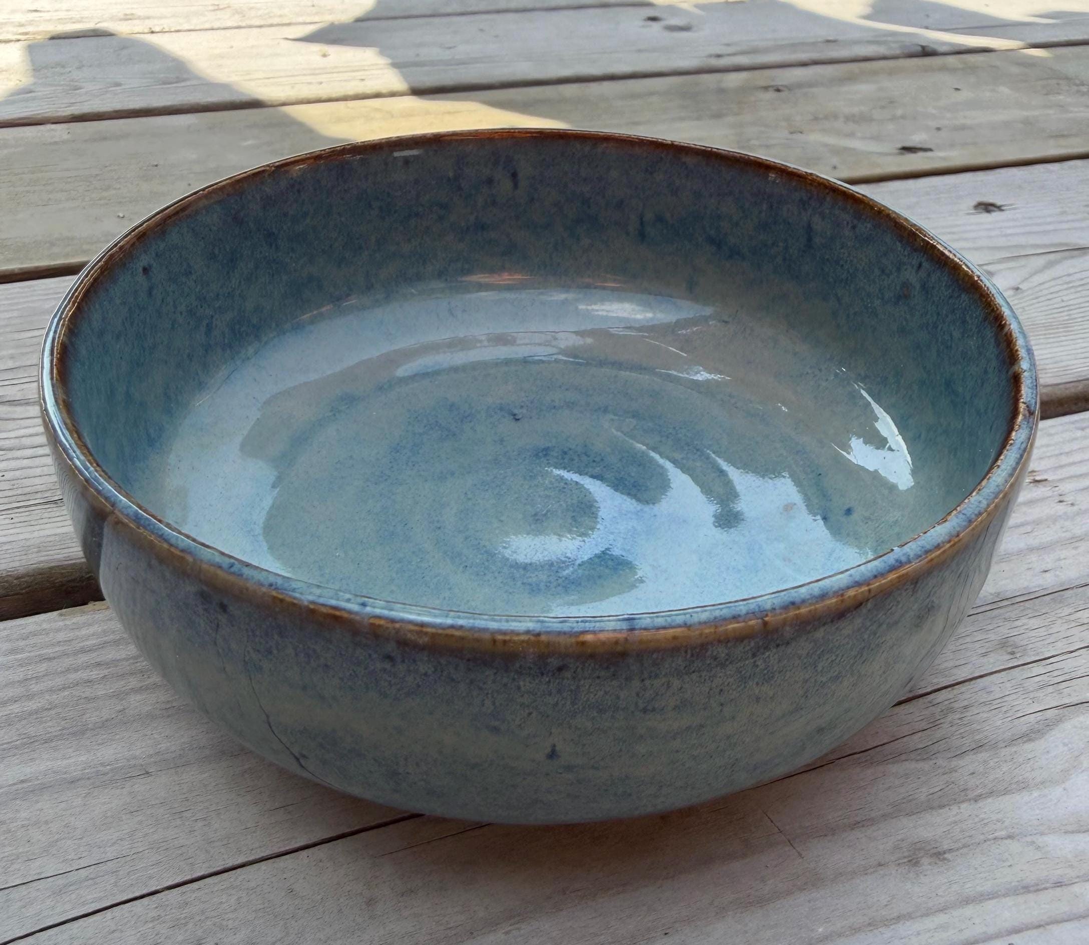 Handmade Wheel Thrown Stoneware Bowl, Rustic Ceramic Dessert Dish, Lavender Glaze - Image 2