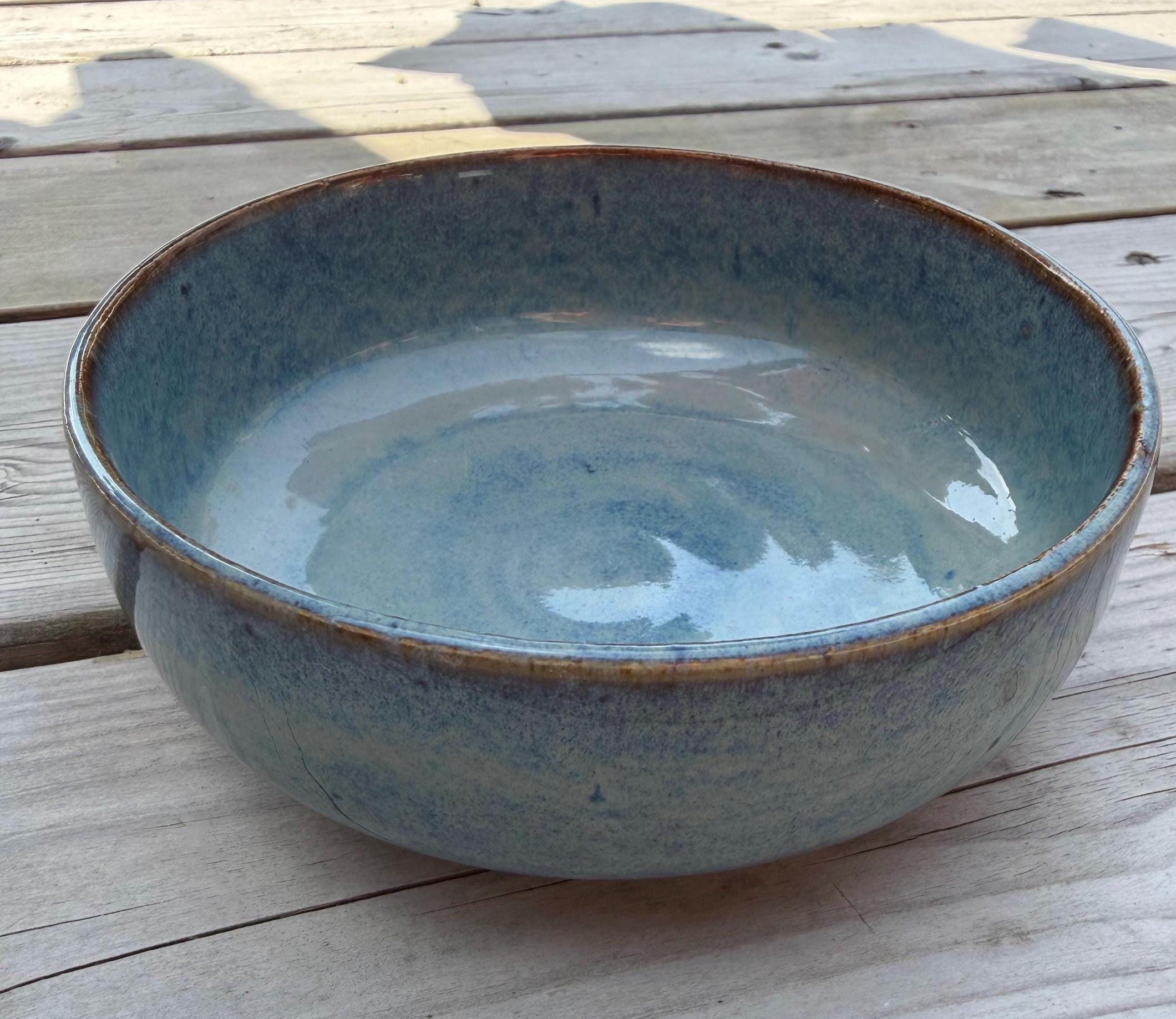 Handmade Wheel Thrown Stoneware Bowl, Rustic Ceramic Dessert Dish, Lavender Glaze - Image 4
