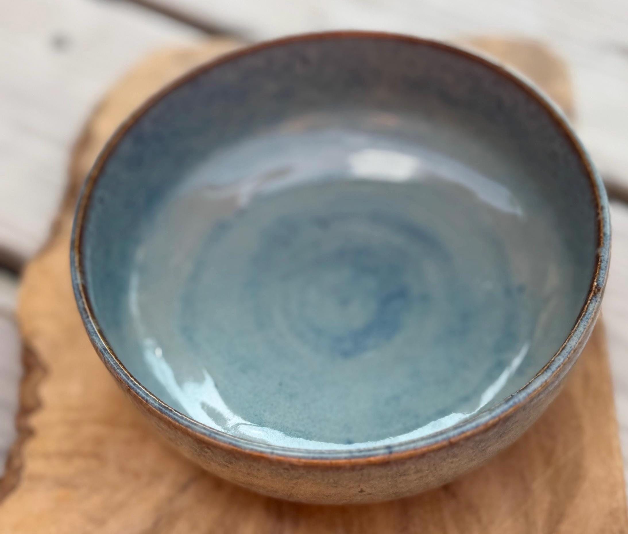 Handmade Wheel Thrown Stoneware Bowl, Rustic Ceramic Dessert Dish, Lavender Glaze - Image 6