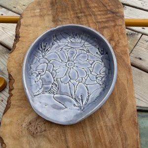 Handmade Ceramic Spoon Rest | Wheel Thrown Stoneware Kitchen Utensil Holder