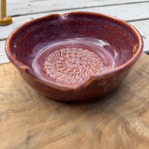 Handmade Spoon rest and Herb Stripper and Garlic Grater , dressing Bowl | Ginger/tomato gratter.