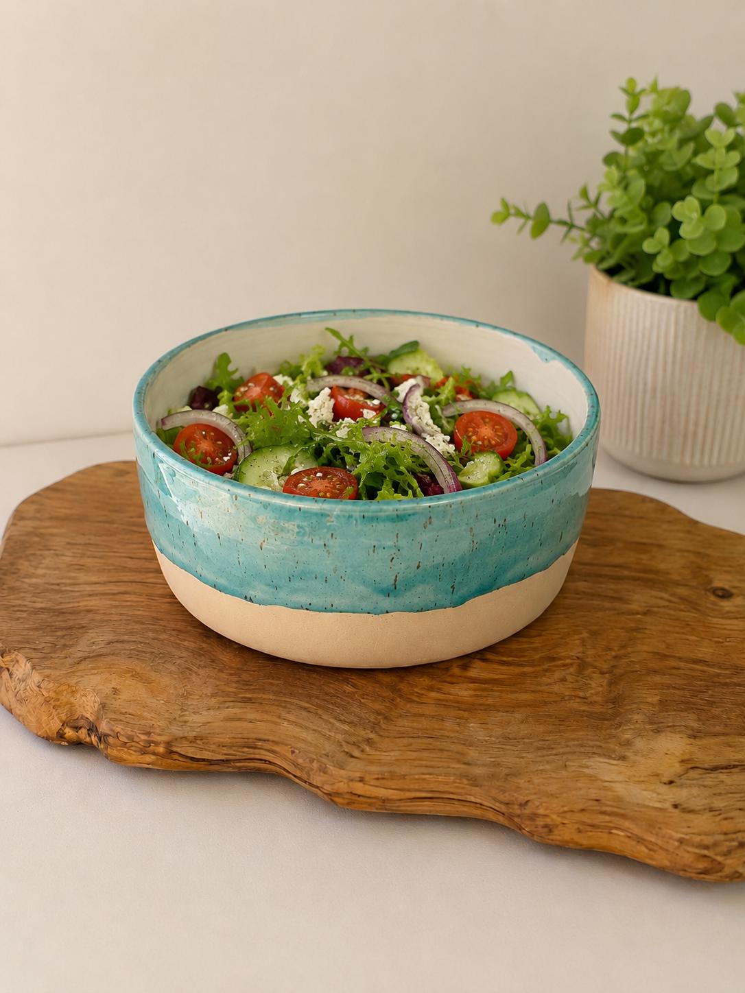 Hand Thrown Stoneware Ceramic Serving Bowls