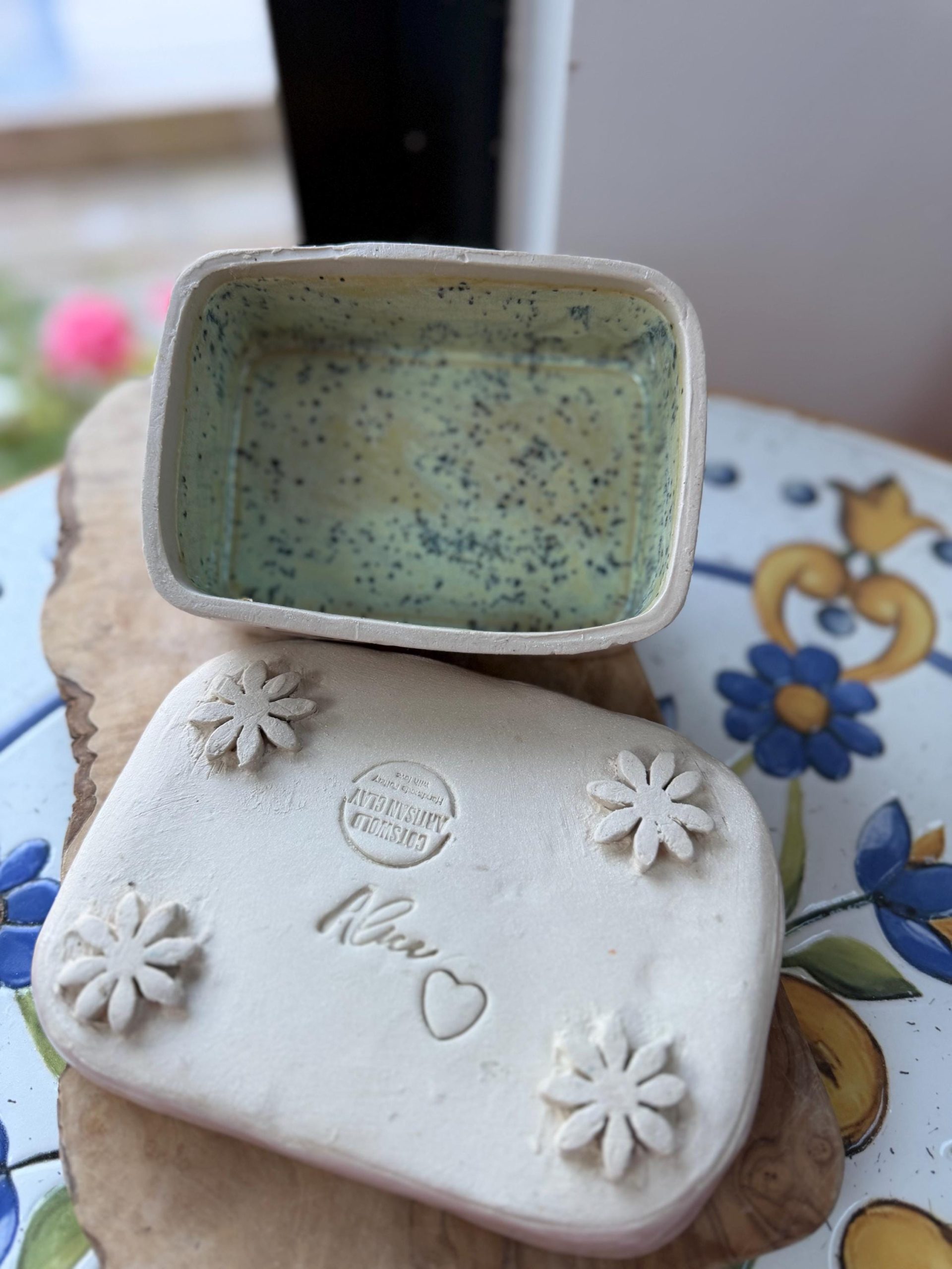 Handmade Butter/ cheese/Pate Dish pink - Image 16
