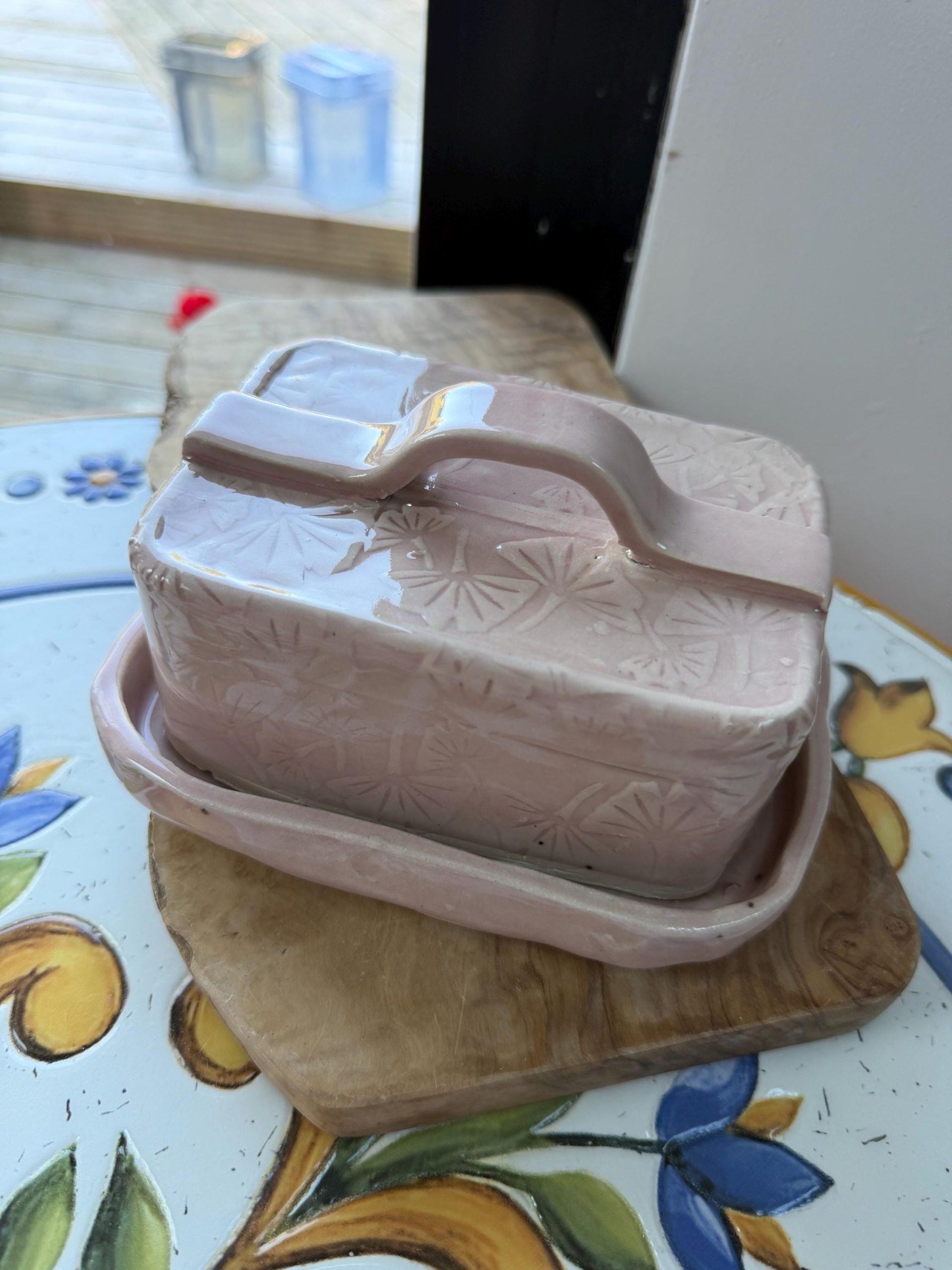Handmade Butter/ cheese/Pate Dish pink - Image 10