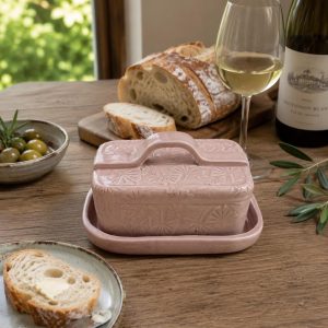 Handmade Butter/ cheese/Pate Dish pink