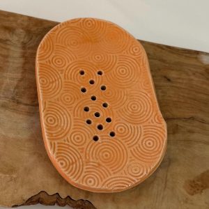 Handmade Ceramic Soap Dish orange