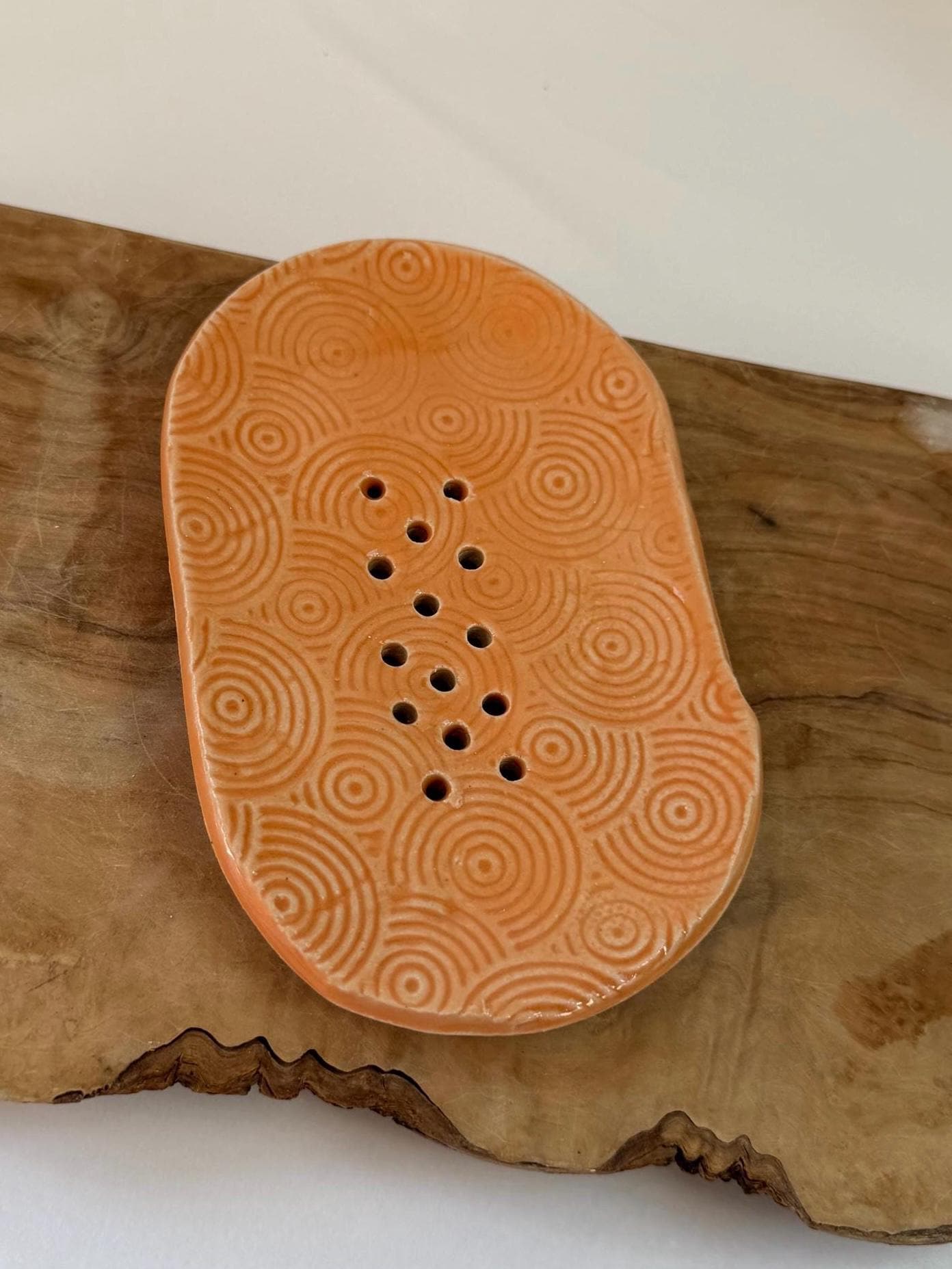 Handmade Ceramic Soap Dish orange