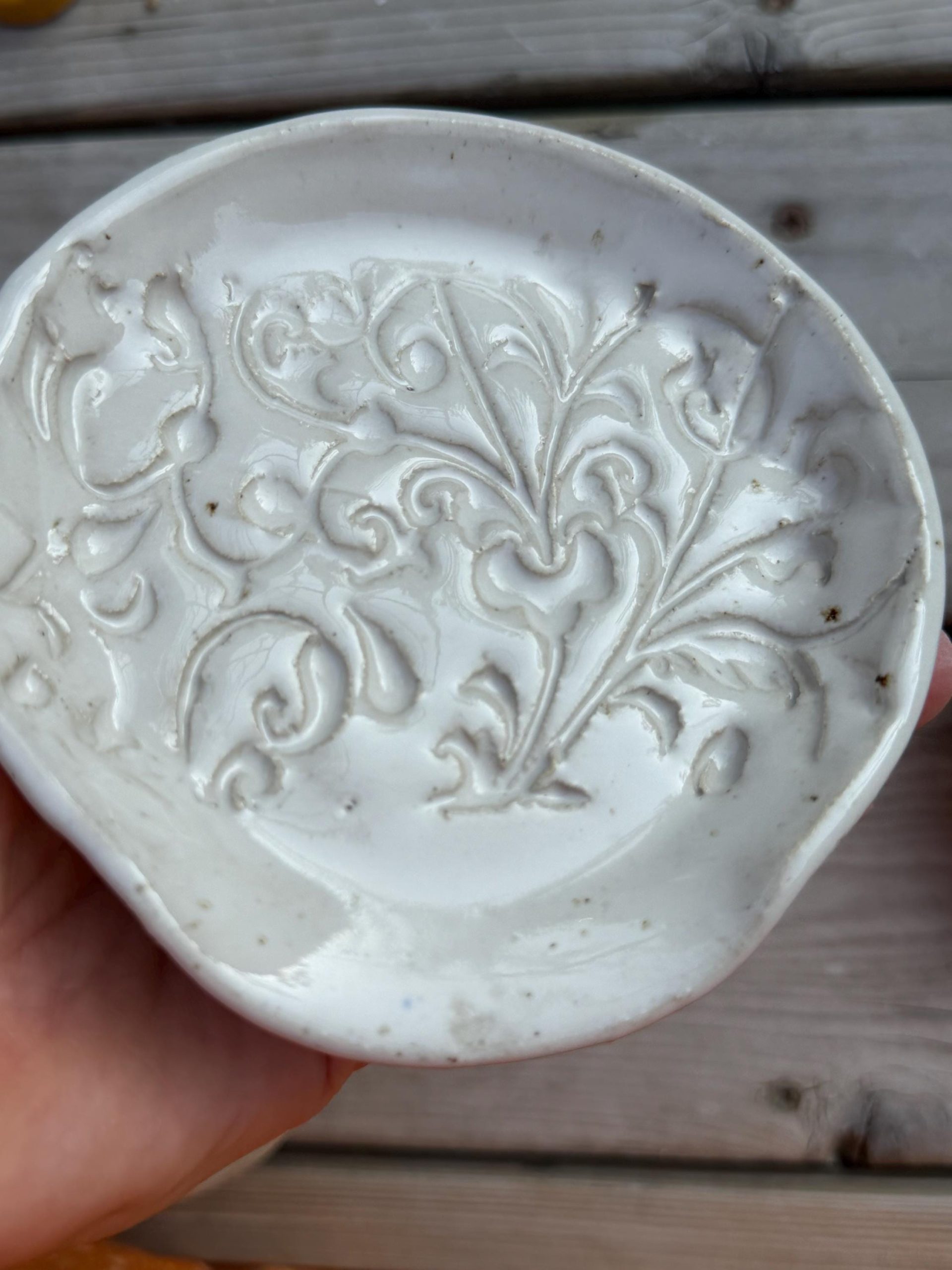 Handmade Ceramic Spoon Rest white - Image 8