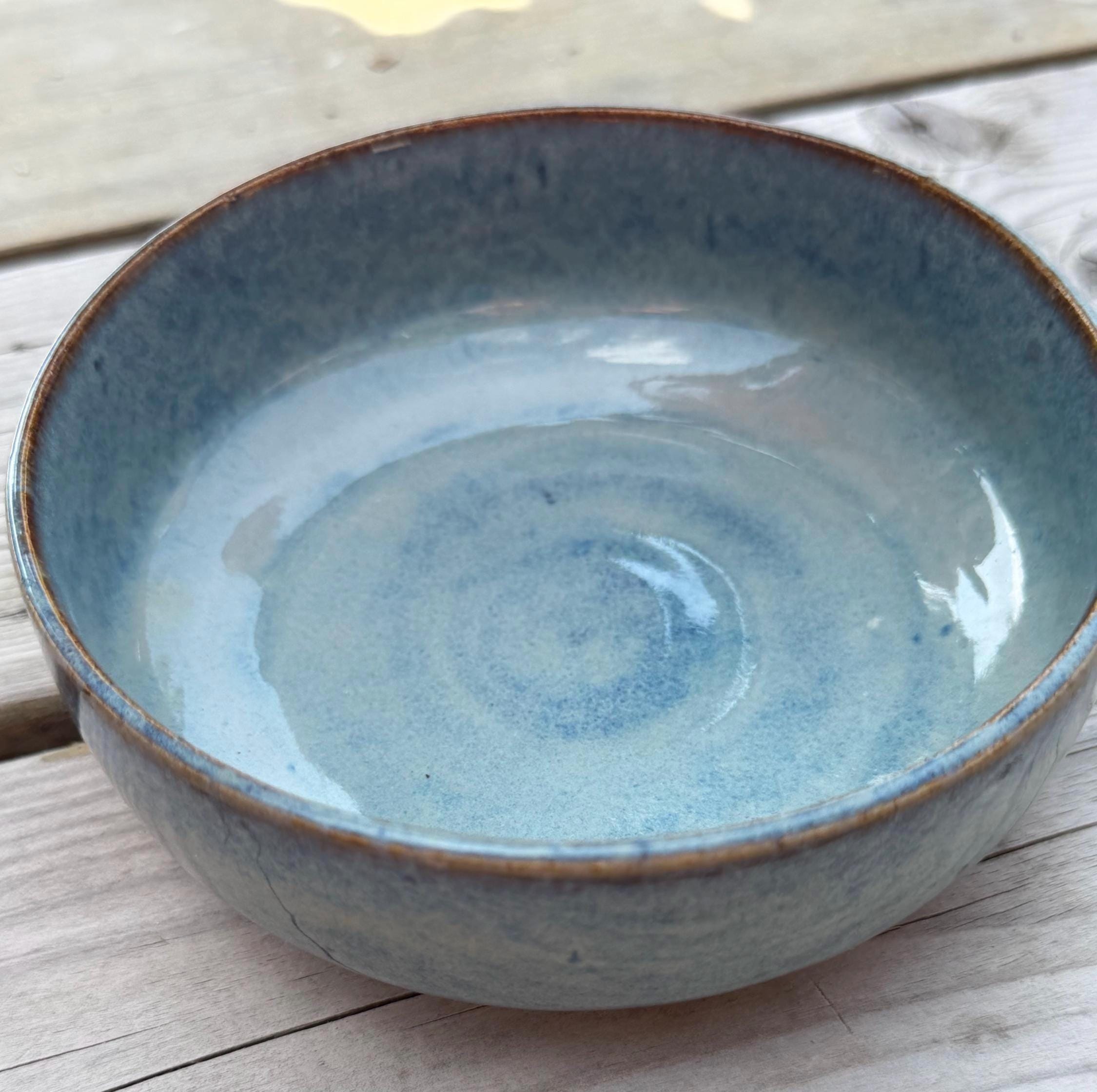 Handmade Wheel Thrown Stoneware Bowl, Rustic Ceramic Dessert Dish, Lavender Glaze - Image 8