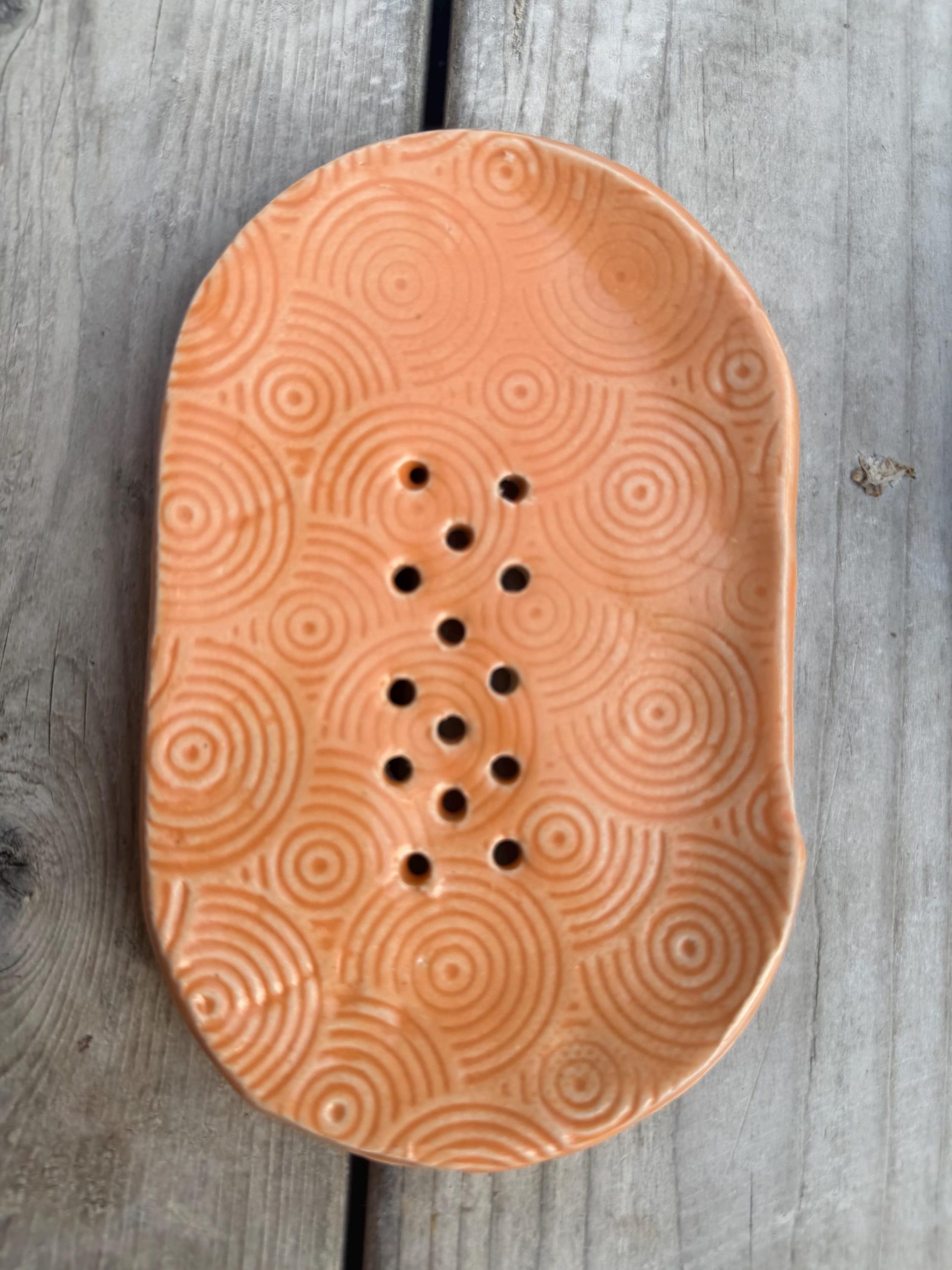 Handmade Ceramic Soap Dish orange - Image 13