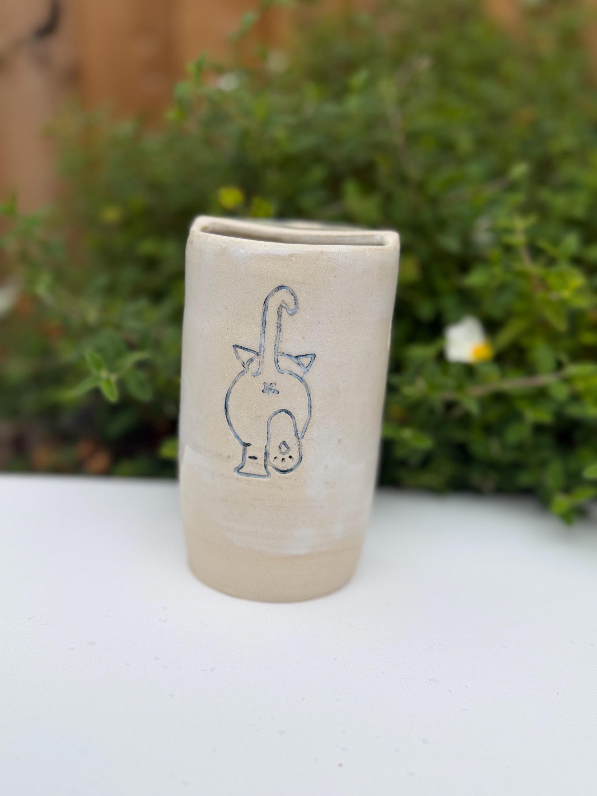 Handmade Ceramic Travel Mug with Metal Straw, Stoneware Reusable Coffee Cup 350ml - Image 3