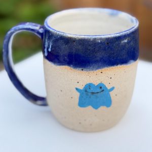 Handmade Stoneware Mug,  ghost  Glaze Coffee Cup