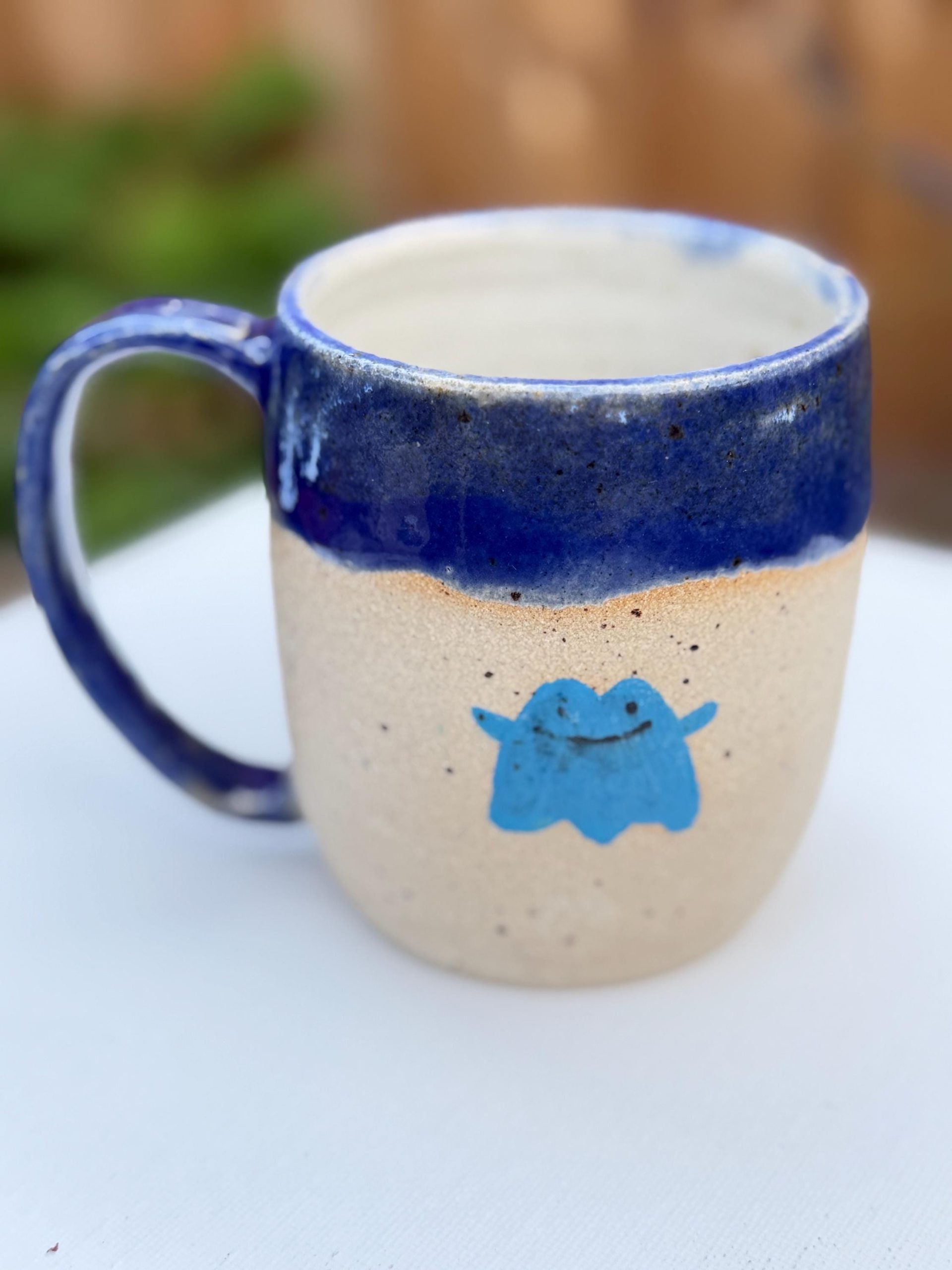 Handmade Stoneware Mug, ghost Glaze Coffee Cup